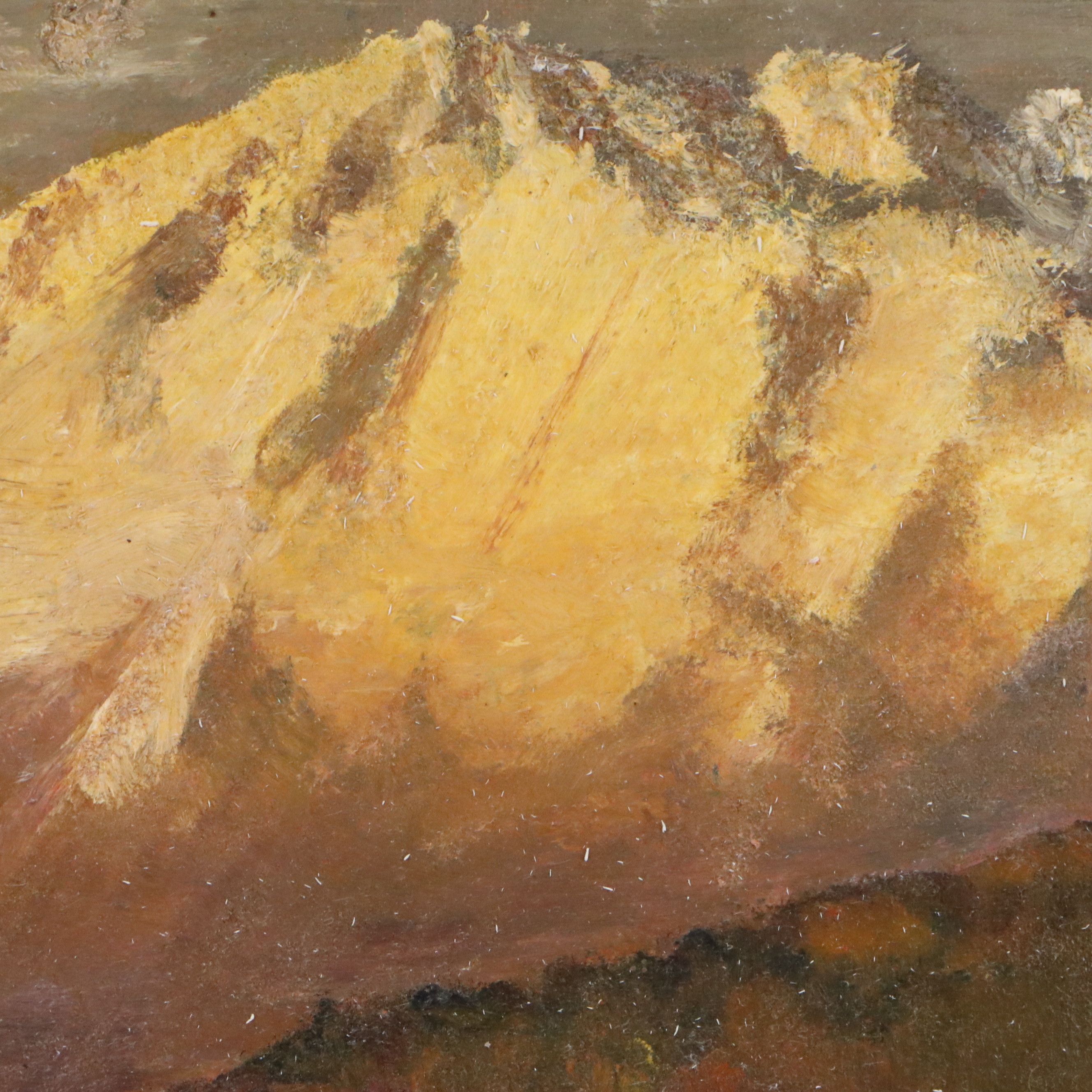 Rudolph Otto Mountainous Landscape with Small Village, Early to Mid-20th Century