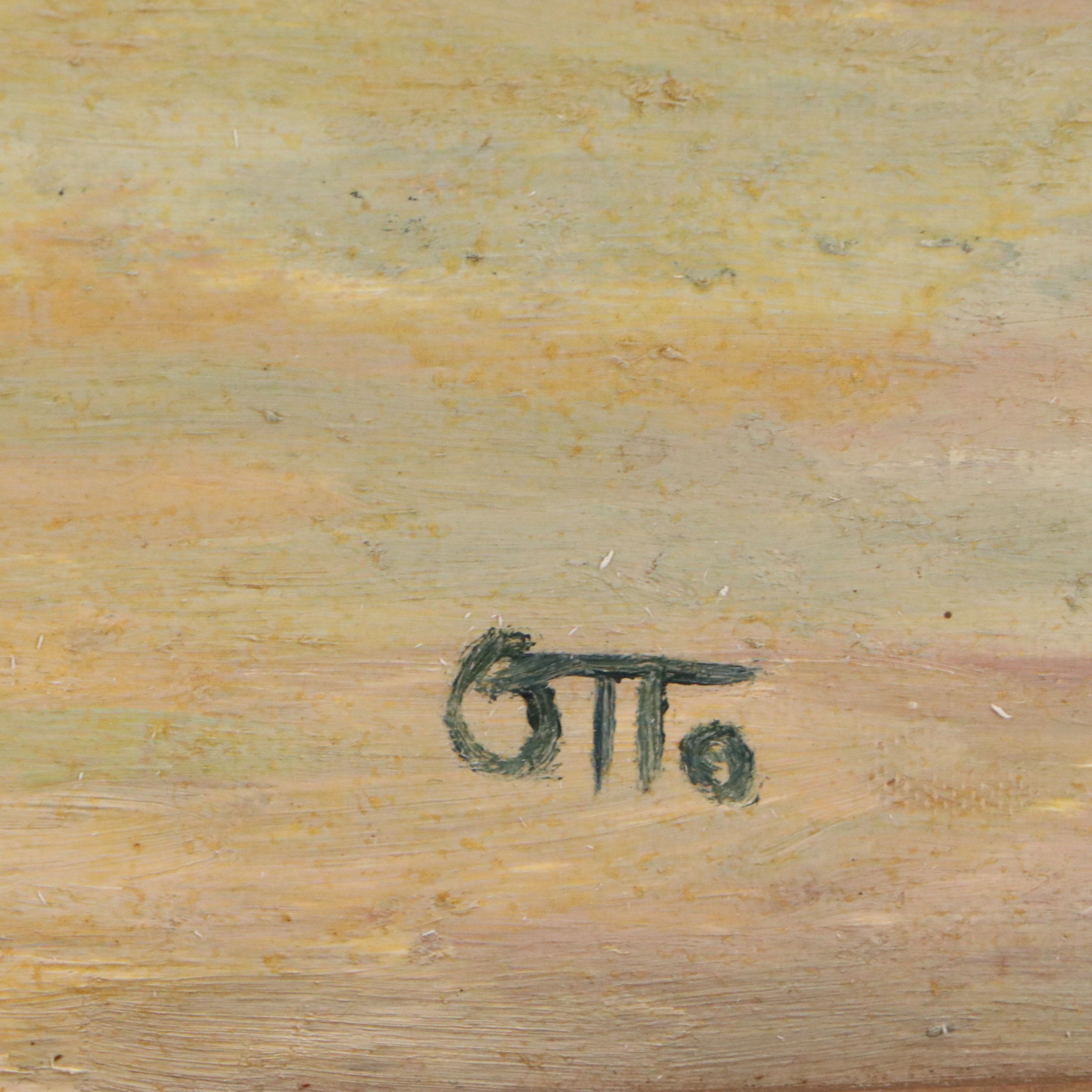 Rudolph Otto Mountainous Landscape with Small Village, Early to Mid-20th Century