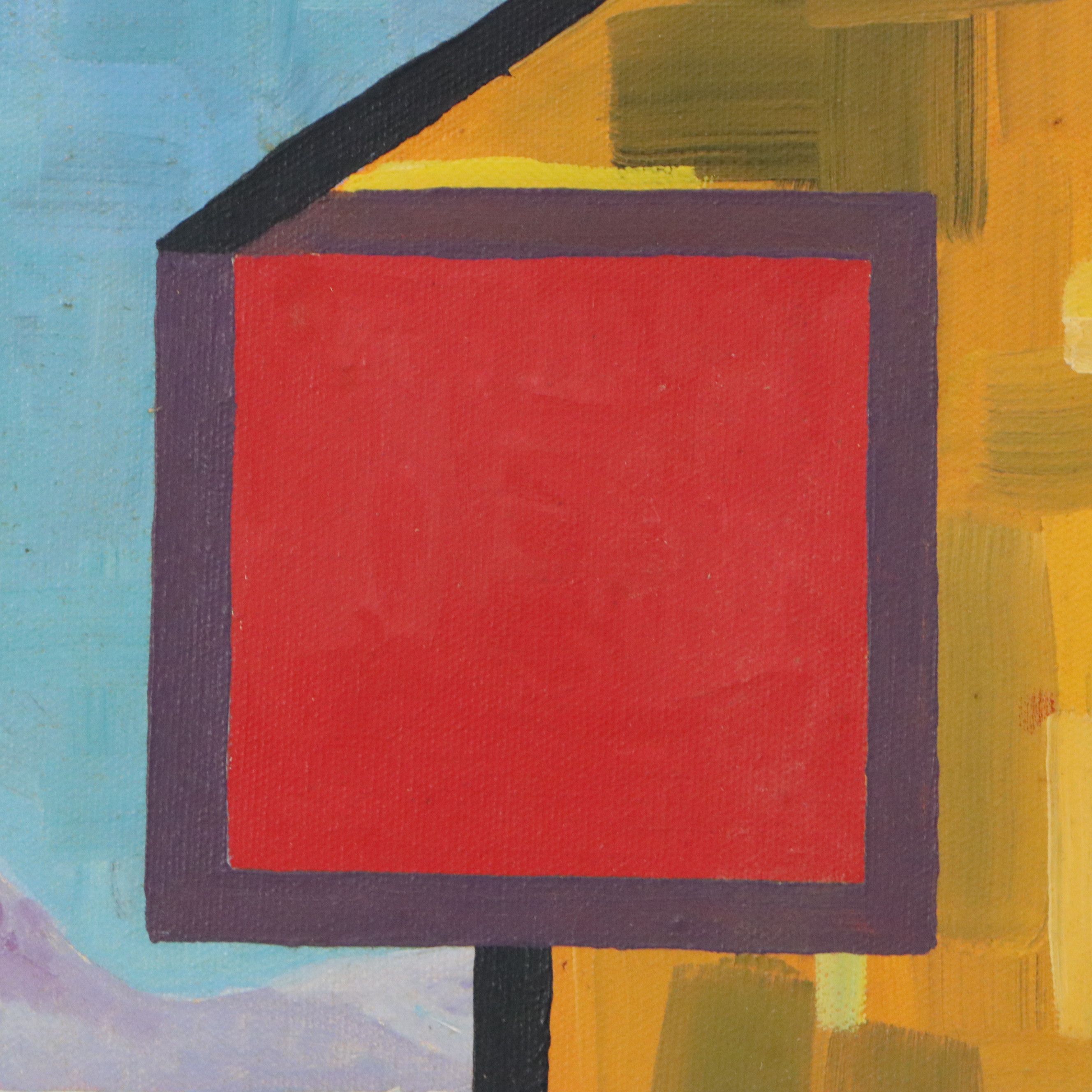 Bingham Abstract Geometric Acrylic Painting