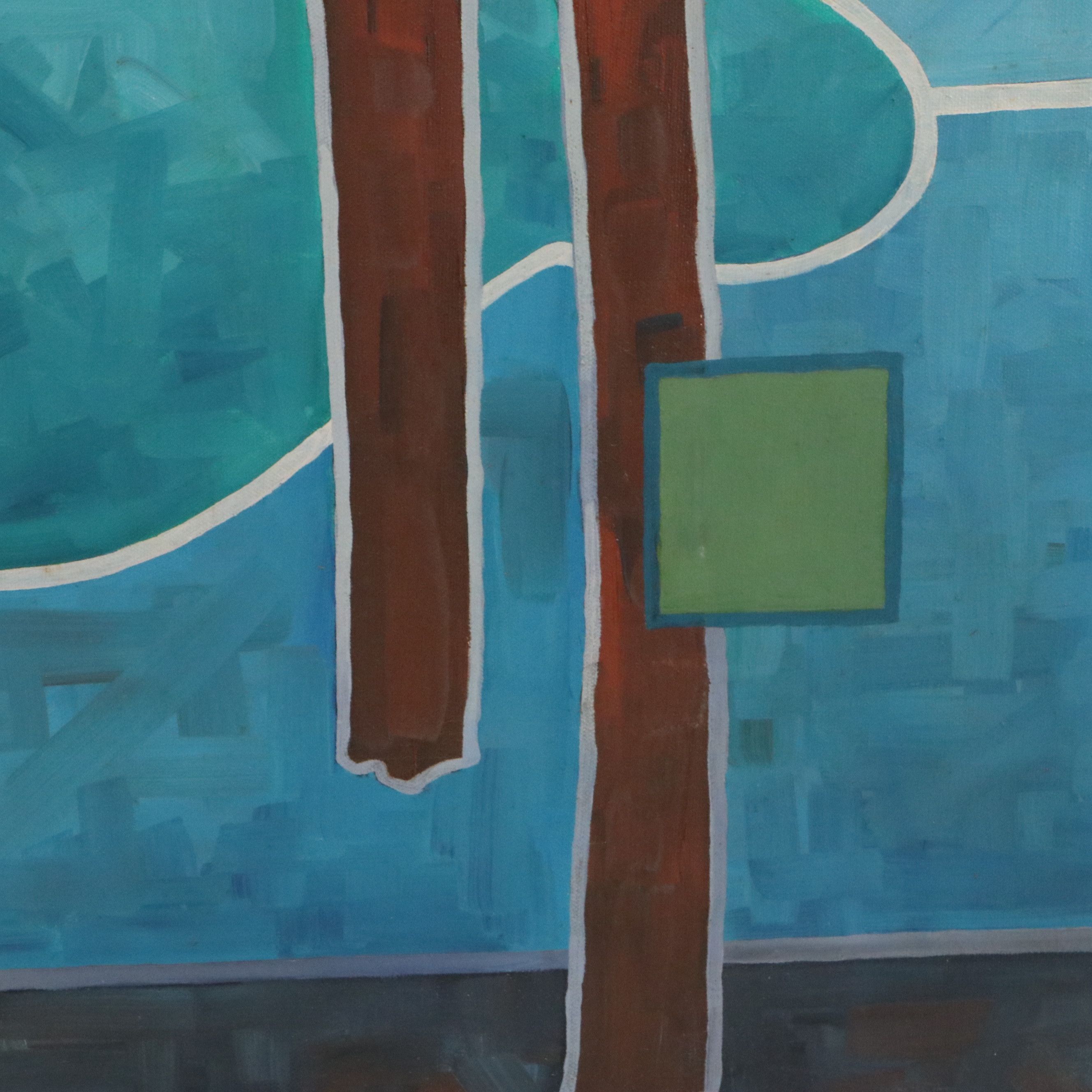 Bingham Abstract Geometric Acrylic Painting