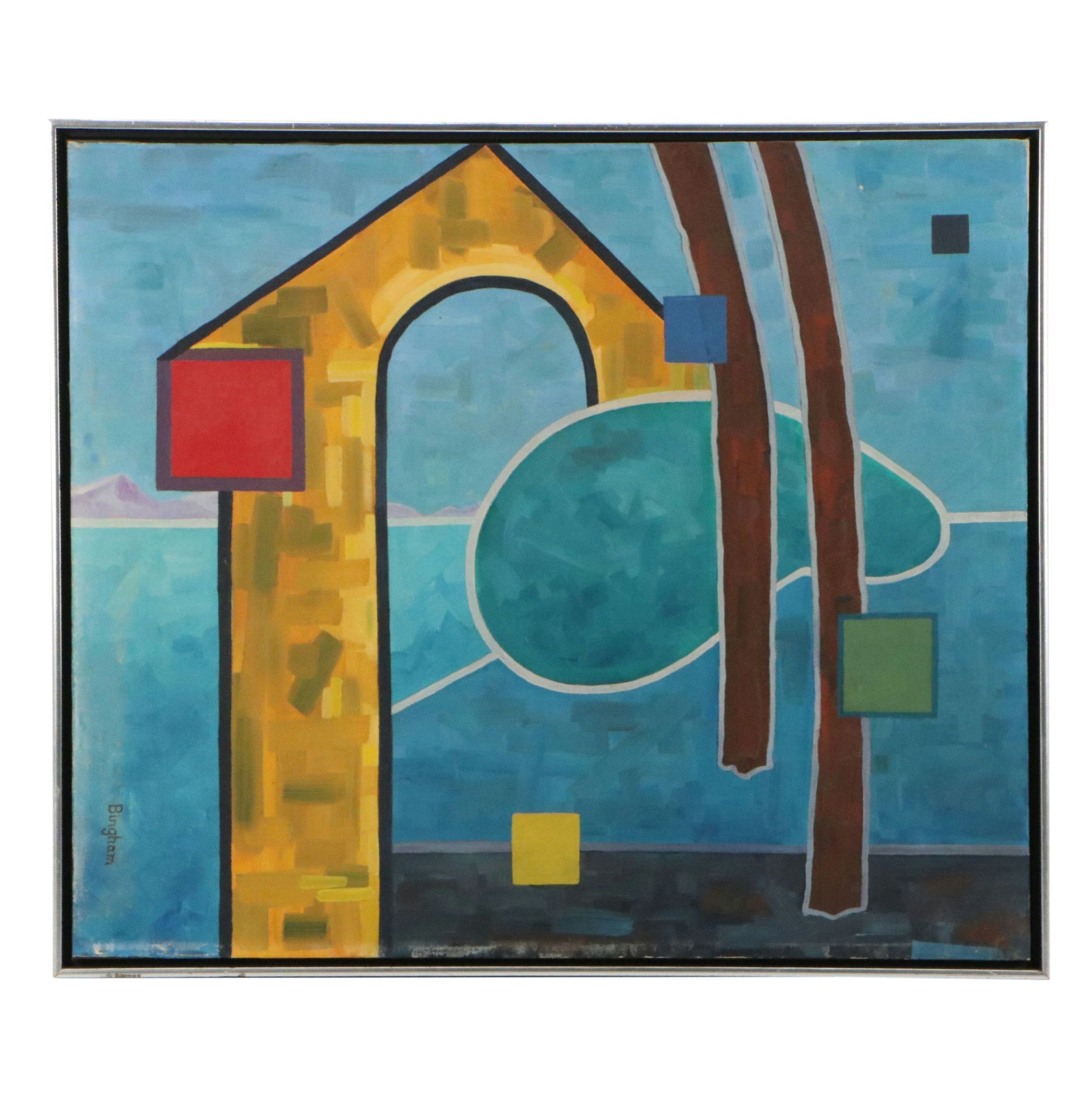 Bingham Abstract Geometric Acrylic Painting