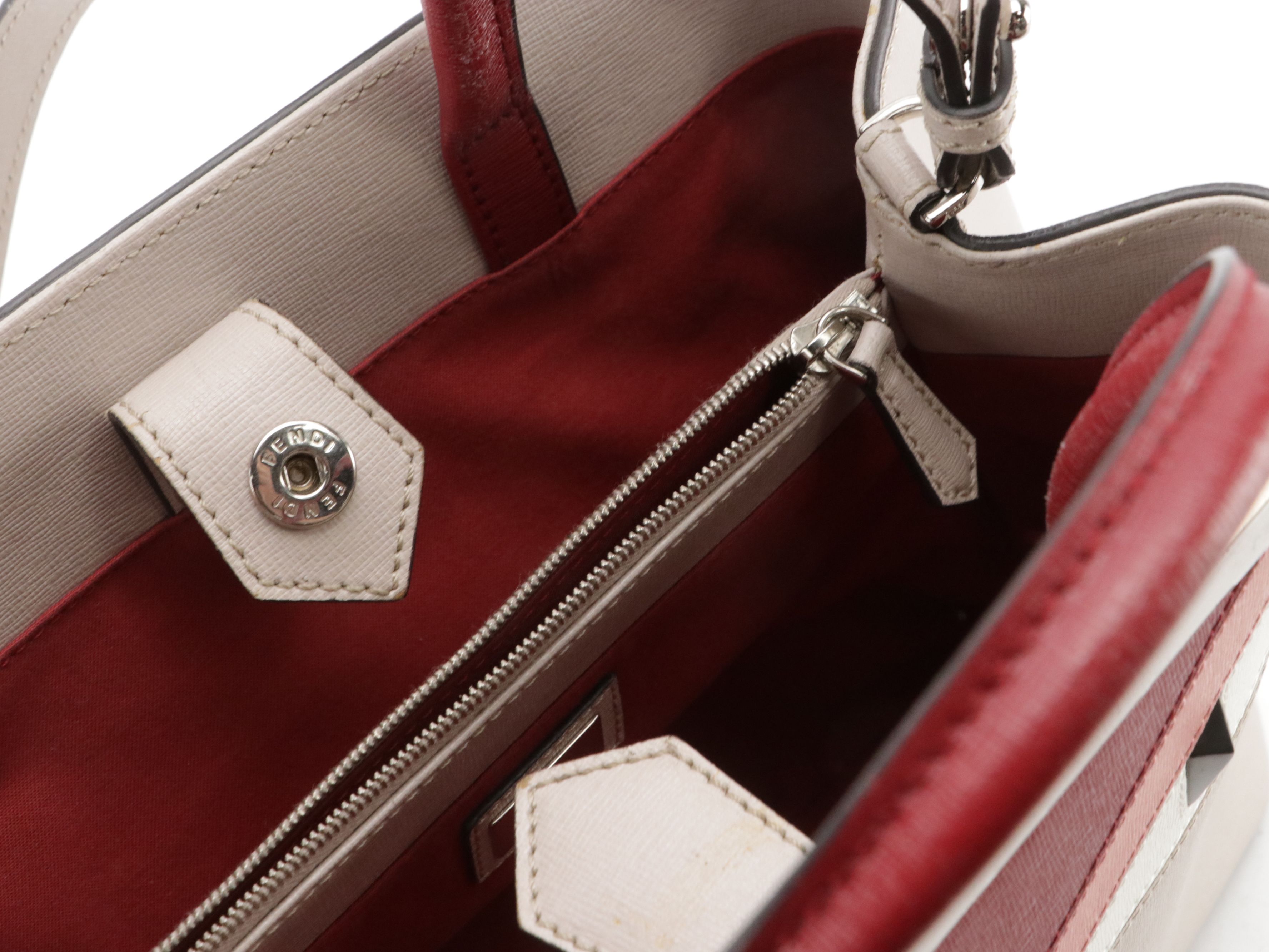 Fendi Petite 2Jours Monster Two-Way Tote Bag in Multicolor Saffiano Leather