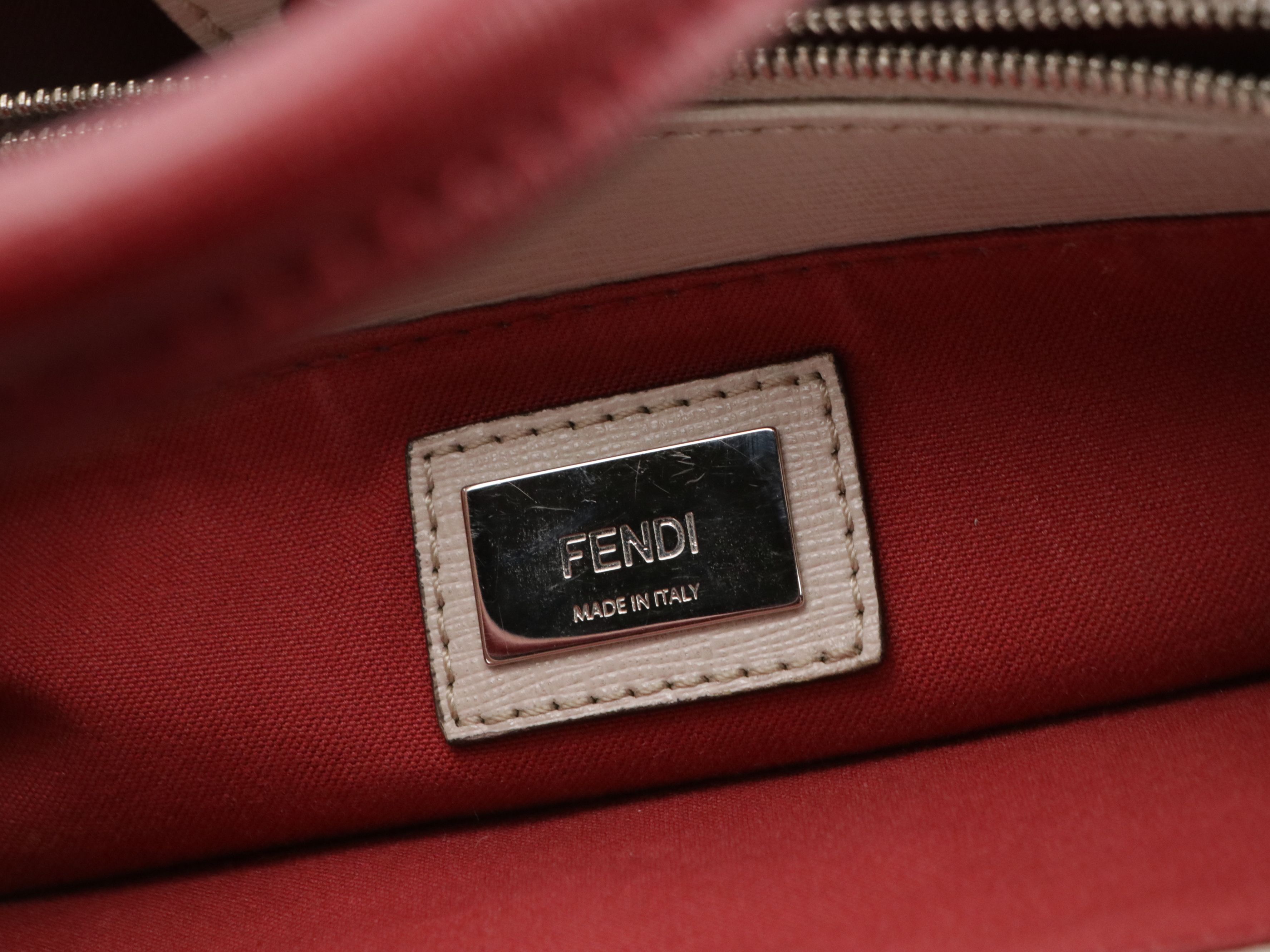 Fendi Petite 2Jours Monster Two-Way Tote Bag in Multicolor Saffiano Leather
