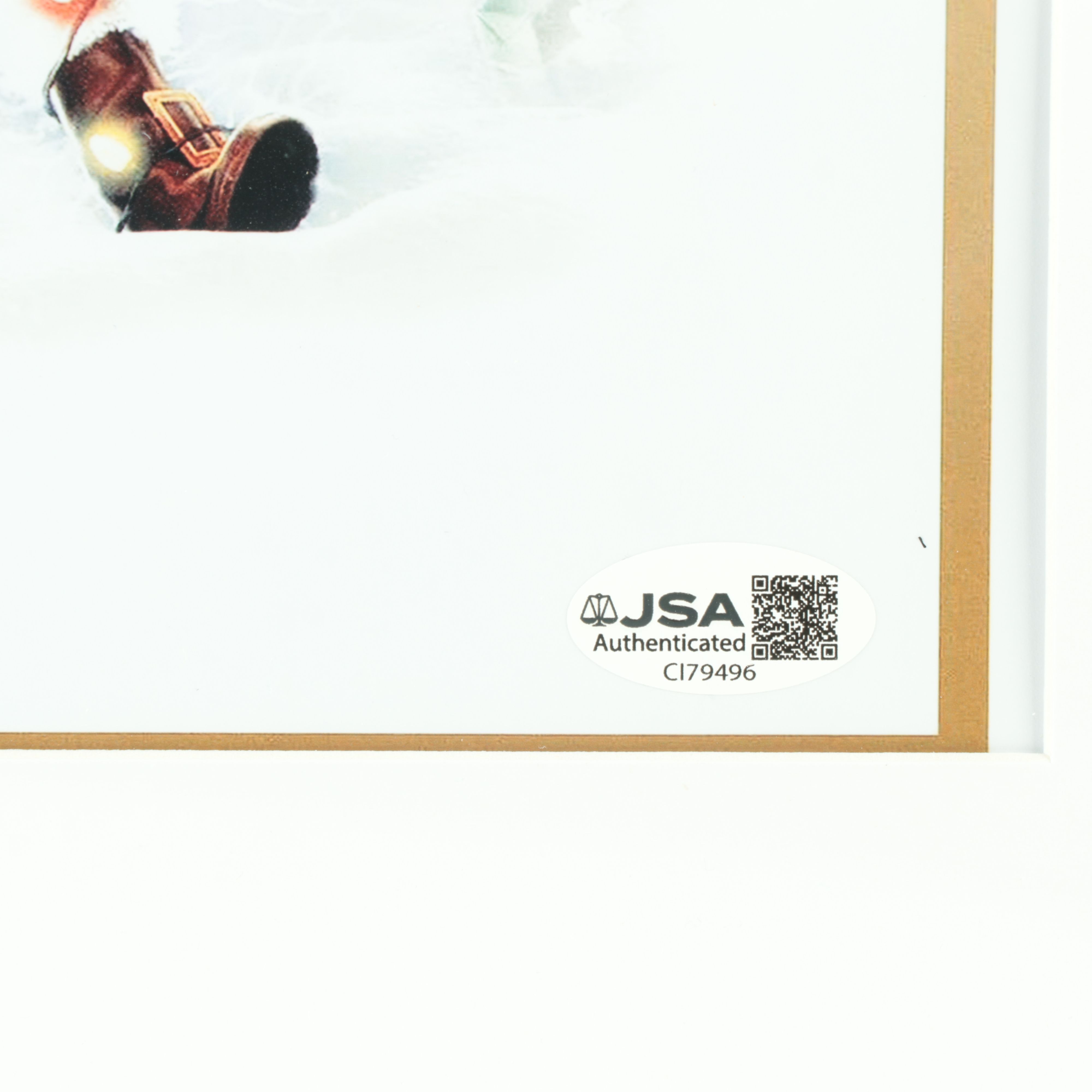 Chevy Chase Signed “Christmas Vacation” Movie Print in Matted Frame, JSA