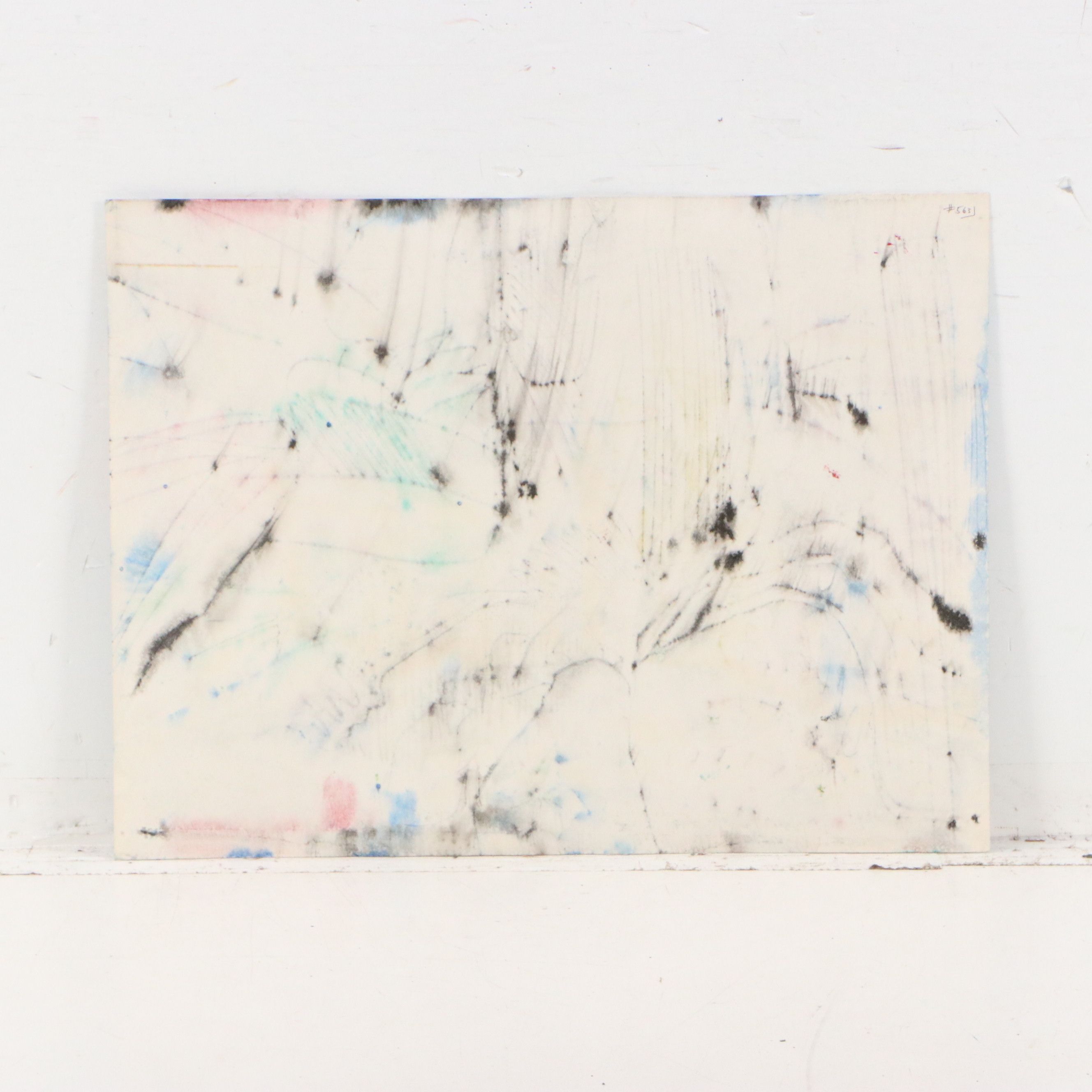 Jack Meanwell Ink and Watercolor Composition, 1982