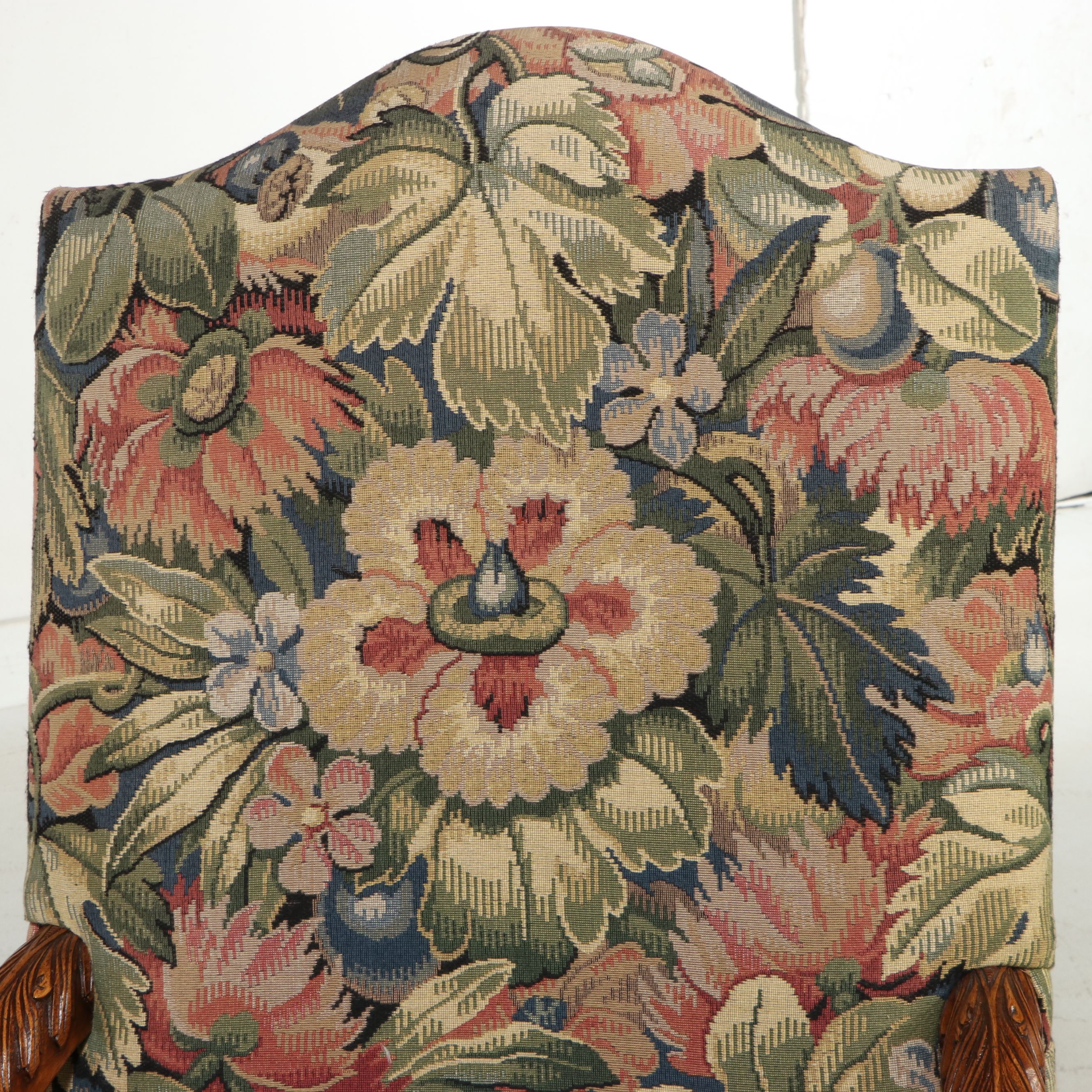 Ardley Hall French Louis XIII Style Library Chair, Late 20th Century