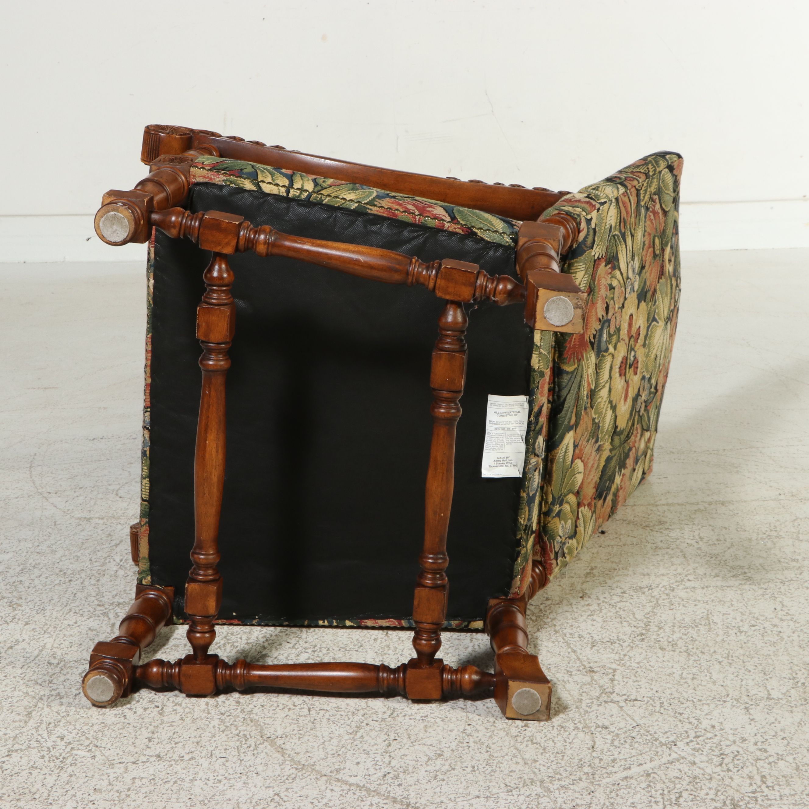 Ardley Hall French Louis XIII Style Library Chair, Late 20th Century