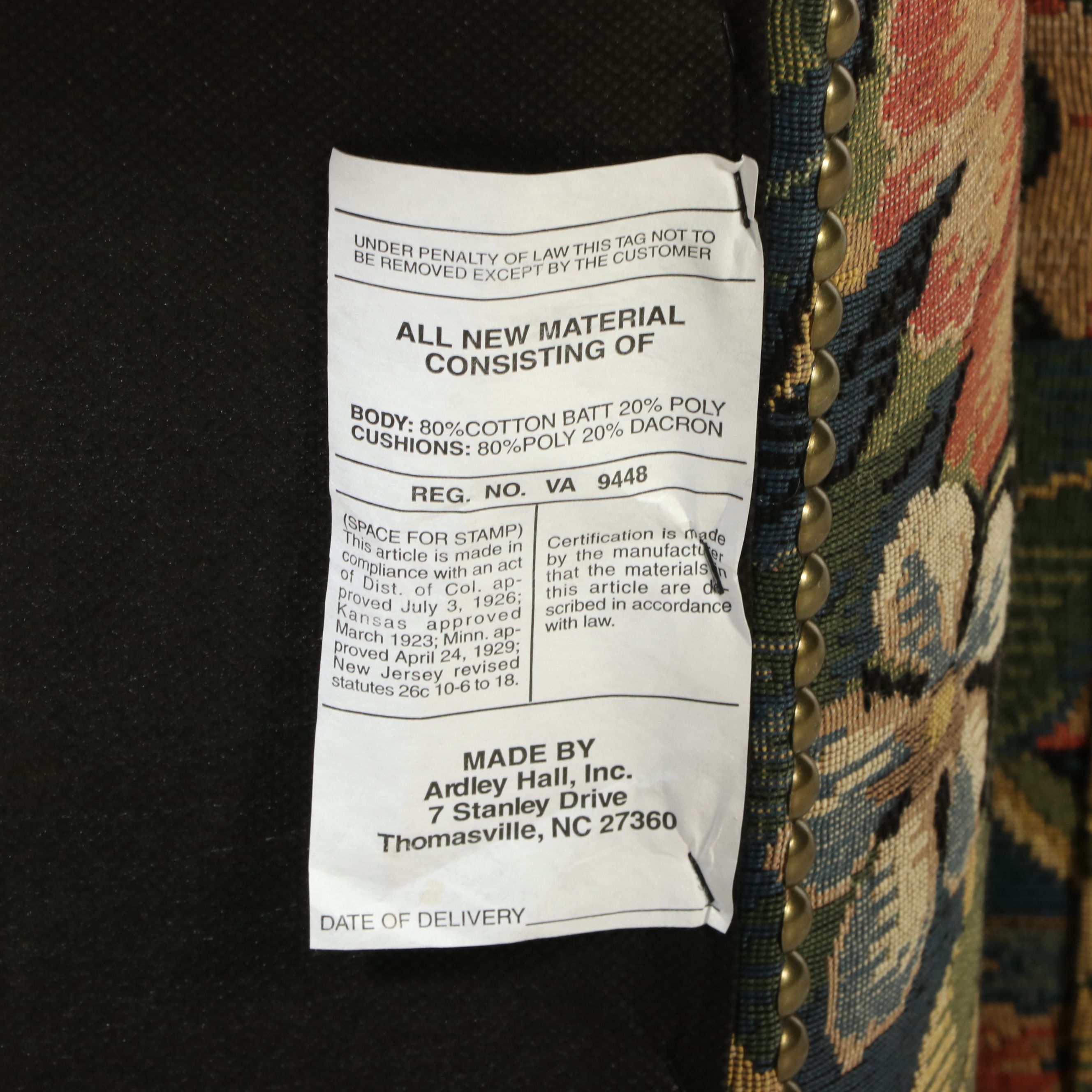 Ardley Hall French Louis XIII Style Library Chair, Late 20th Century