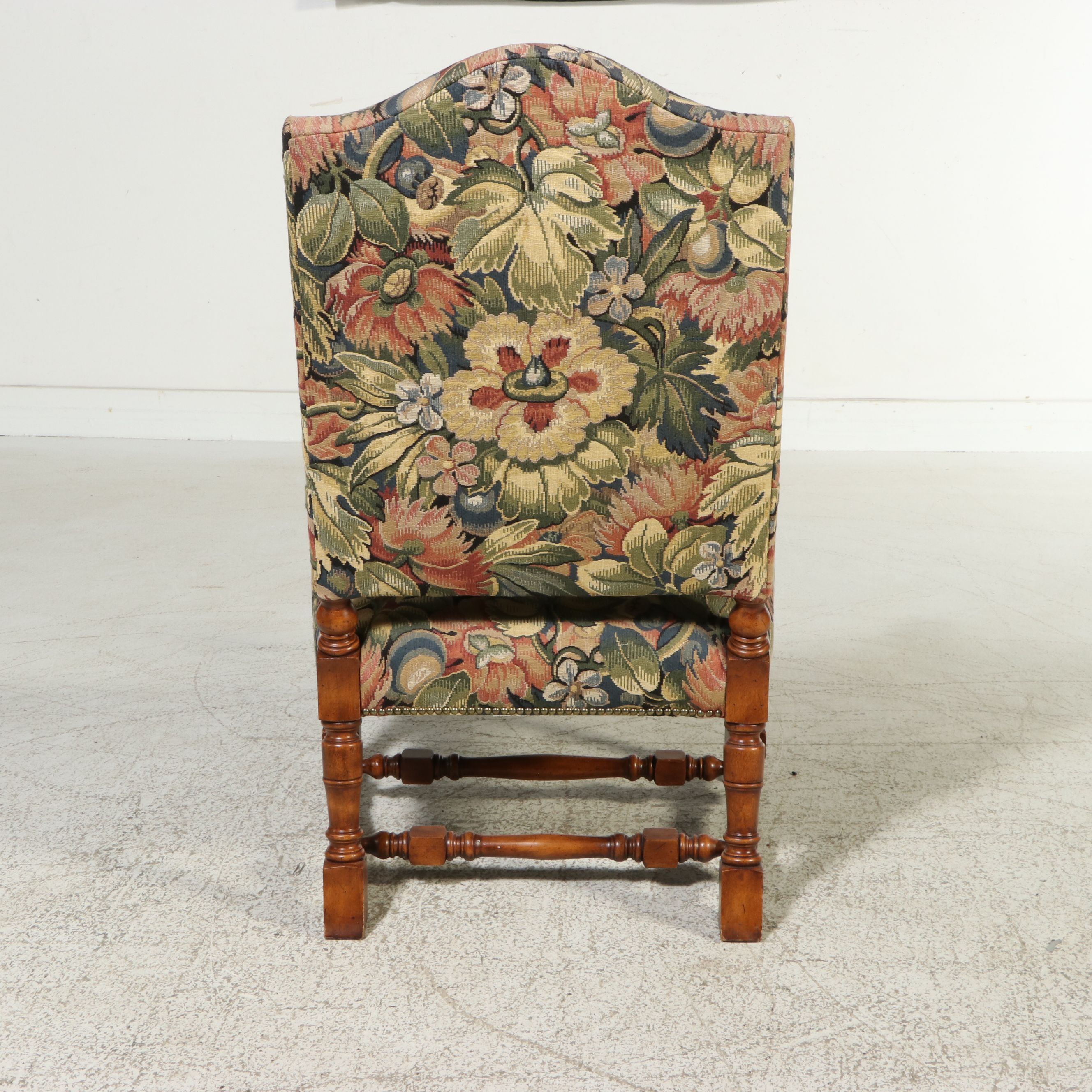 Ardley Hall French Louis XIII Style Library Chair, Late 20th Century