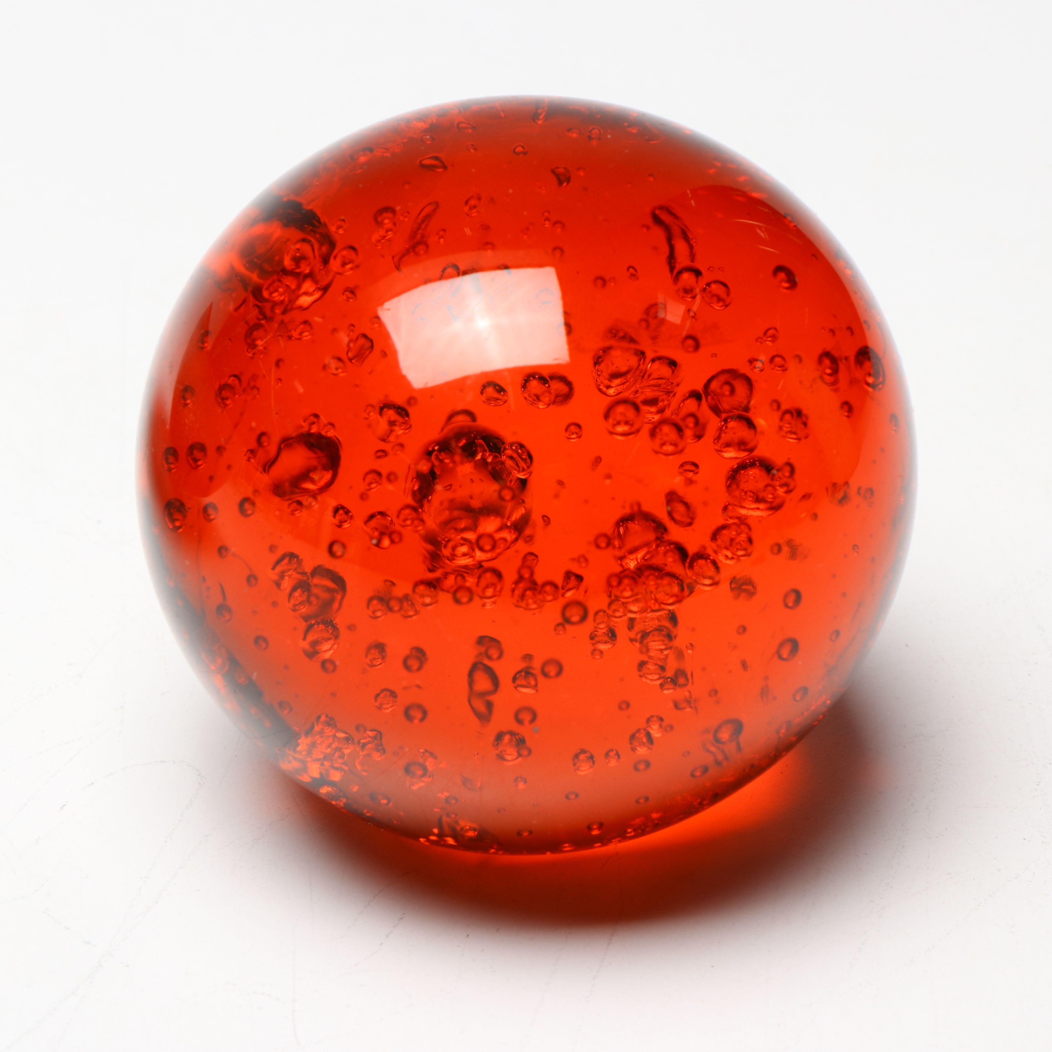 Kosta Boda Glass Bowl with Red Glass Paperweight