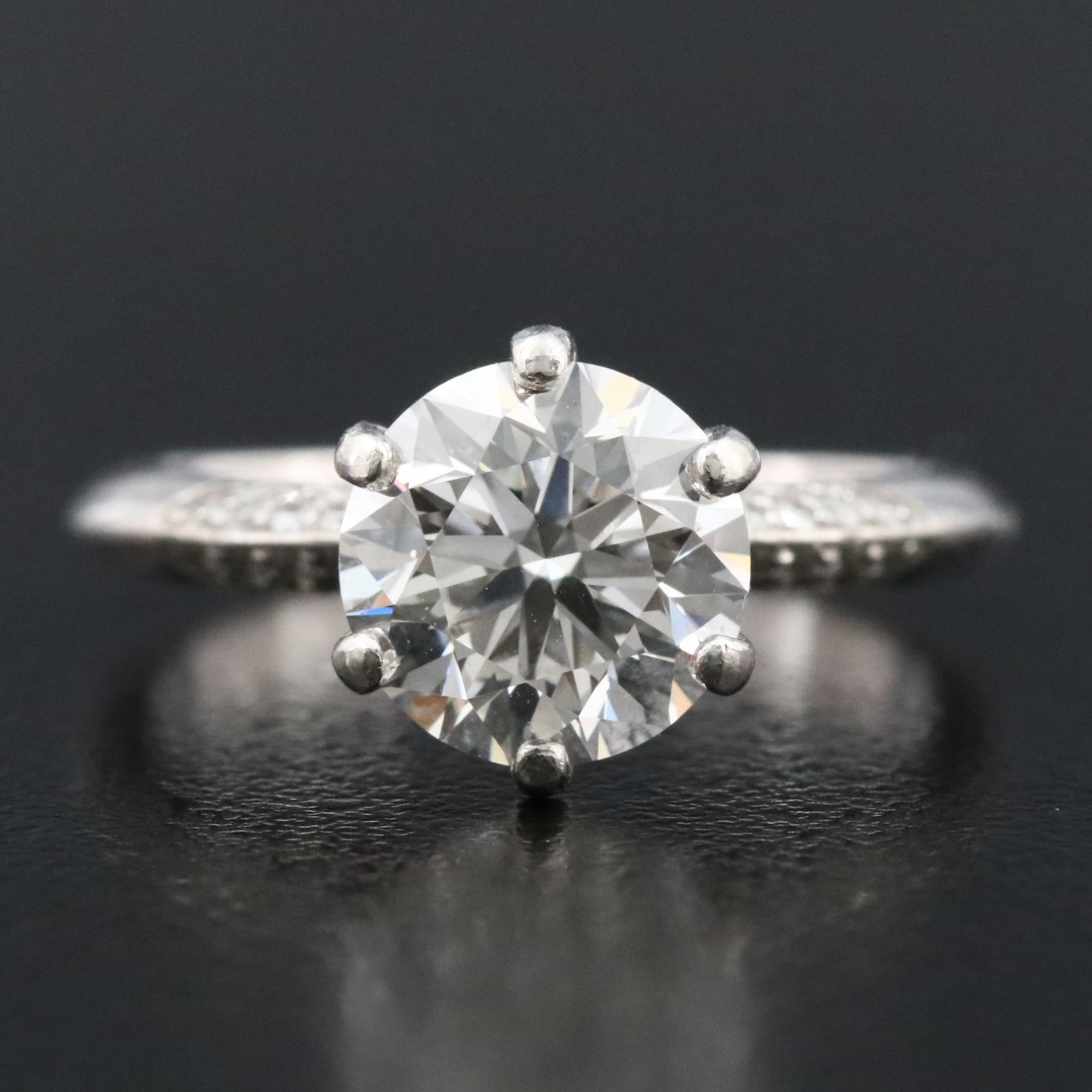 Platinum 1.96 CTW Diamond Ring with Online GIA Report