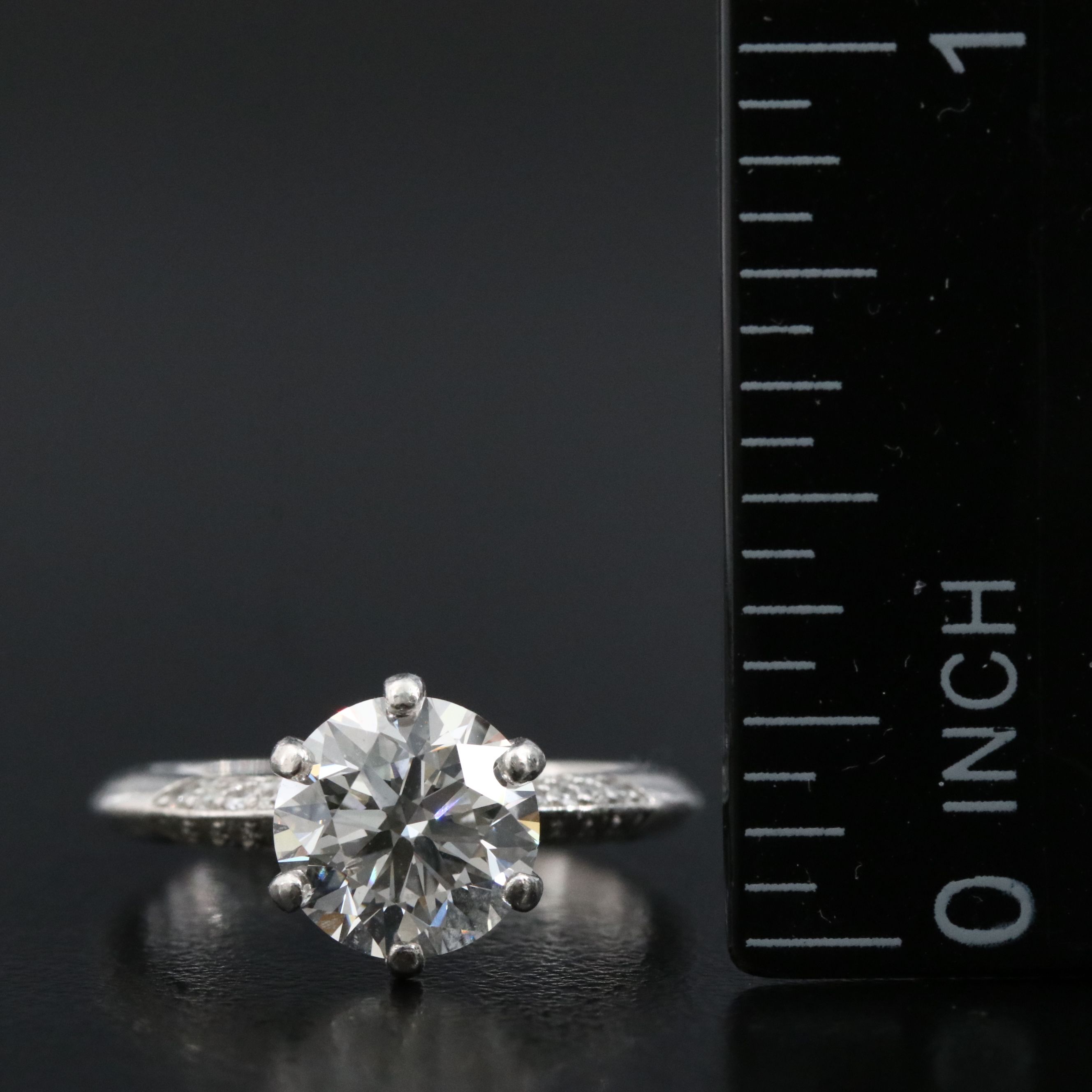 Platinum 1.96 CTW Diamond Ring with Online GIA Report