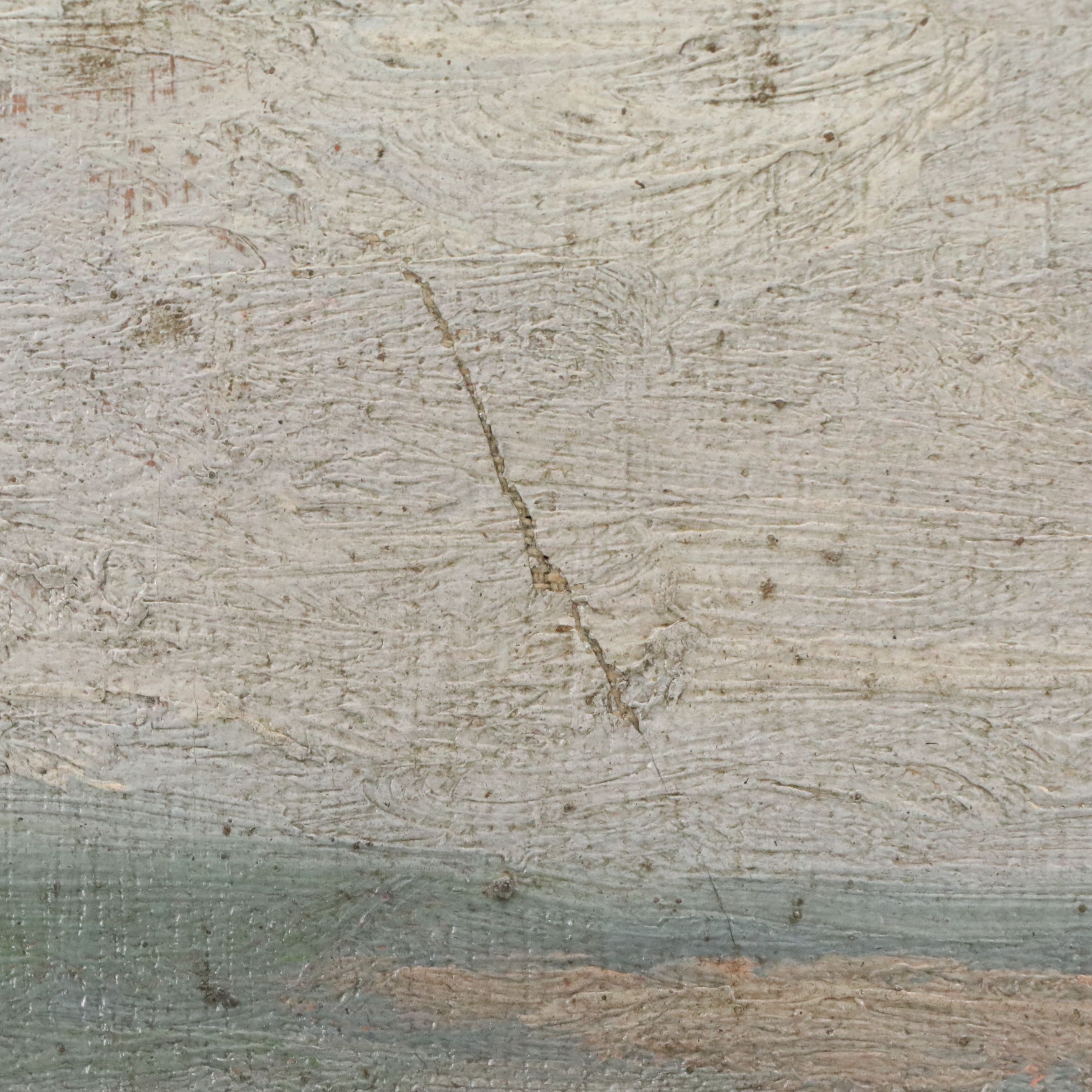 Oil Painting of Beach Dunes, Mid-20th Century