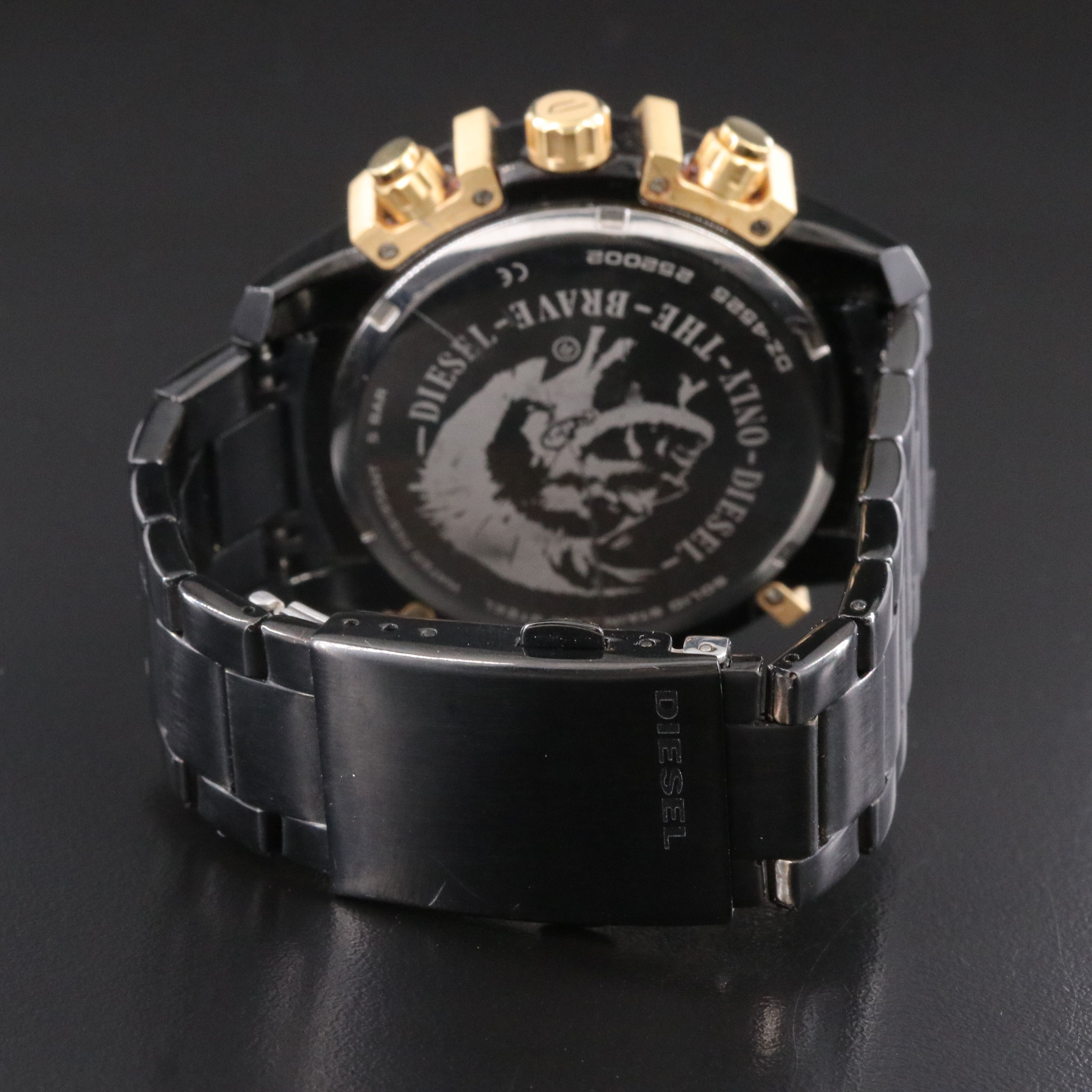 Brian Diesel Griffed Black and Gold Chronograph Left Hand Watch  # D24525