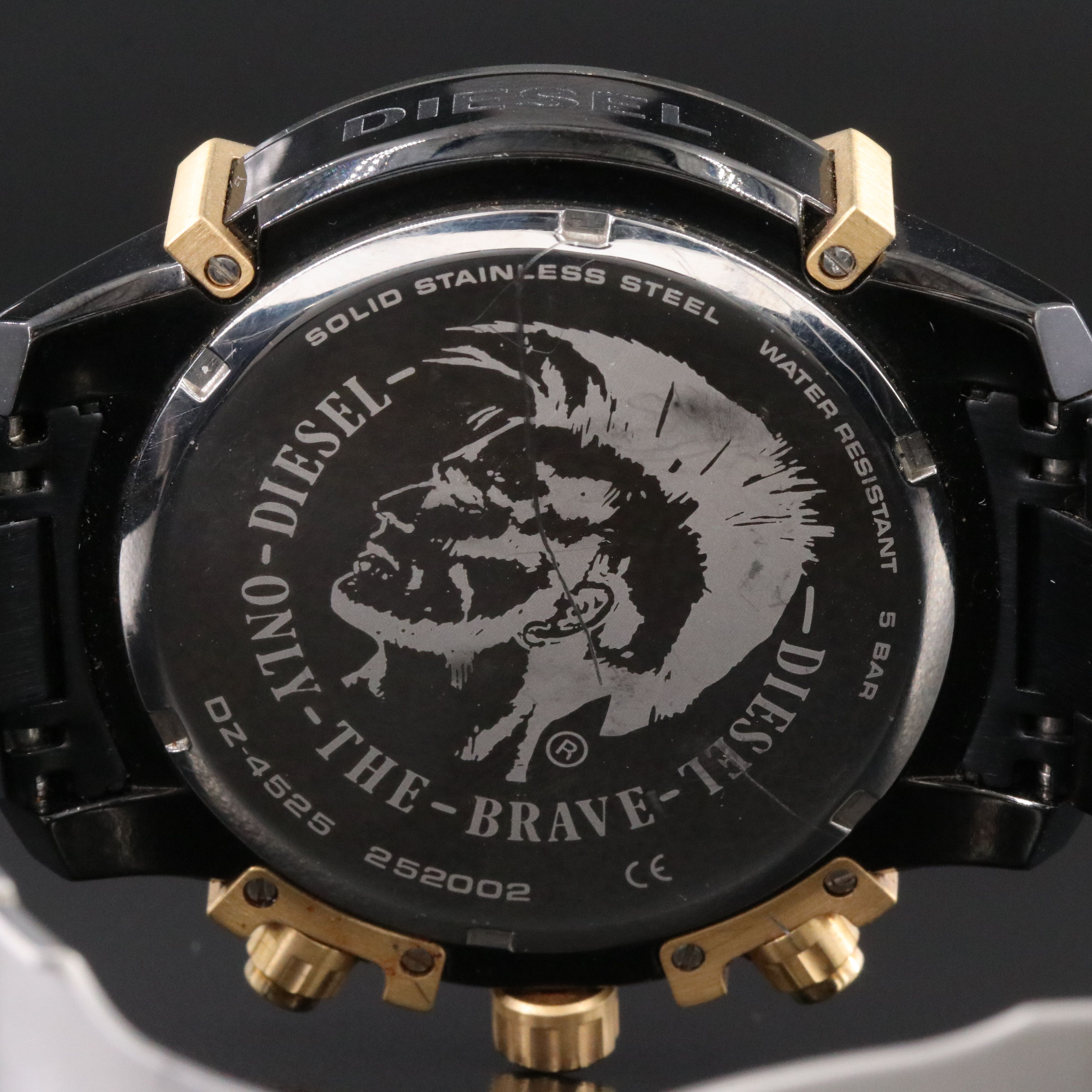 Brian Diesel Griffed Black and Gold Chronograph Left Hand Watch  # D24525