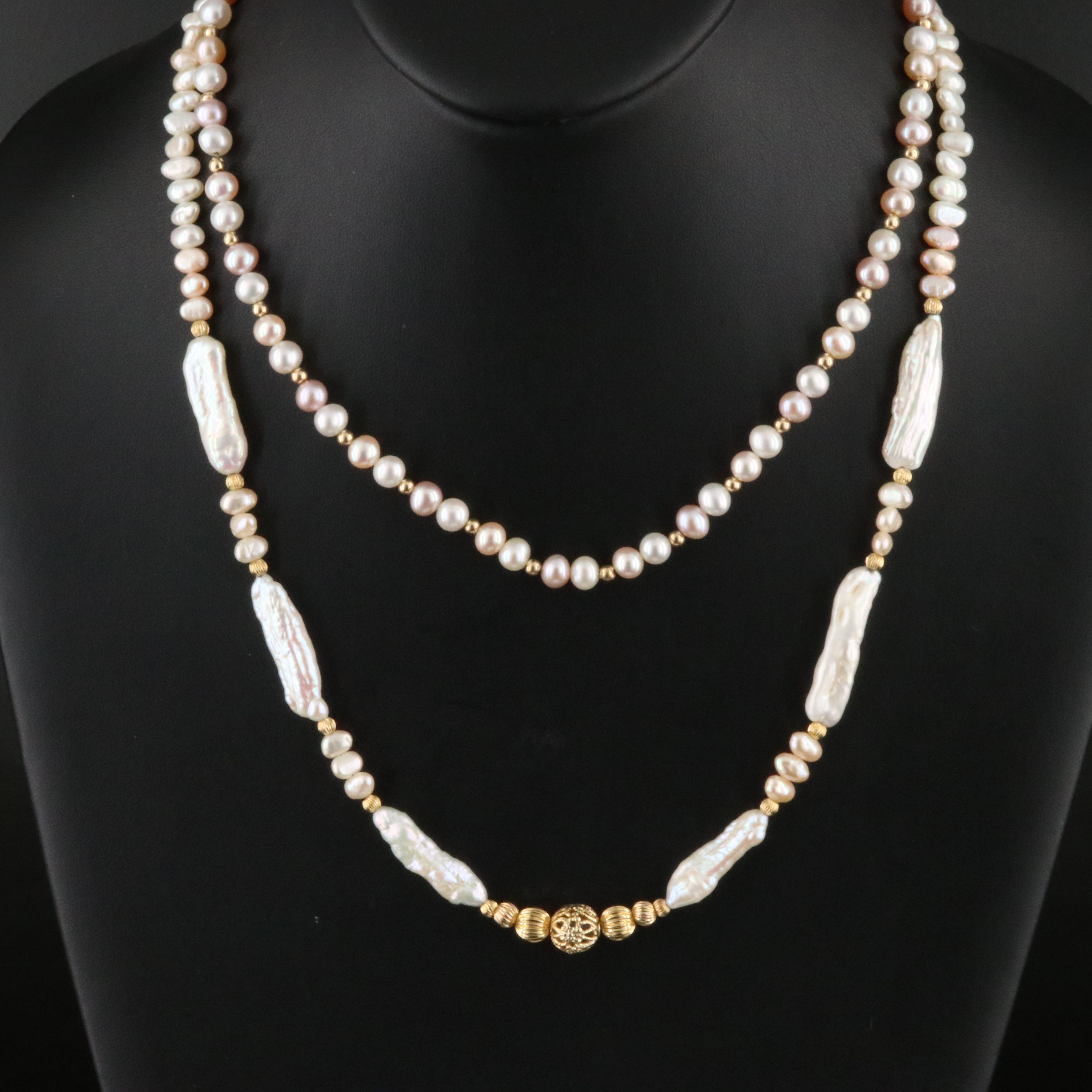 Pearl Necklaces with 14K Clasps