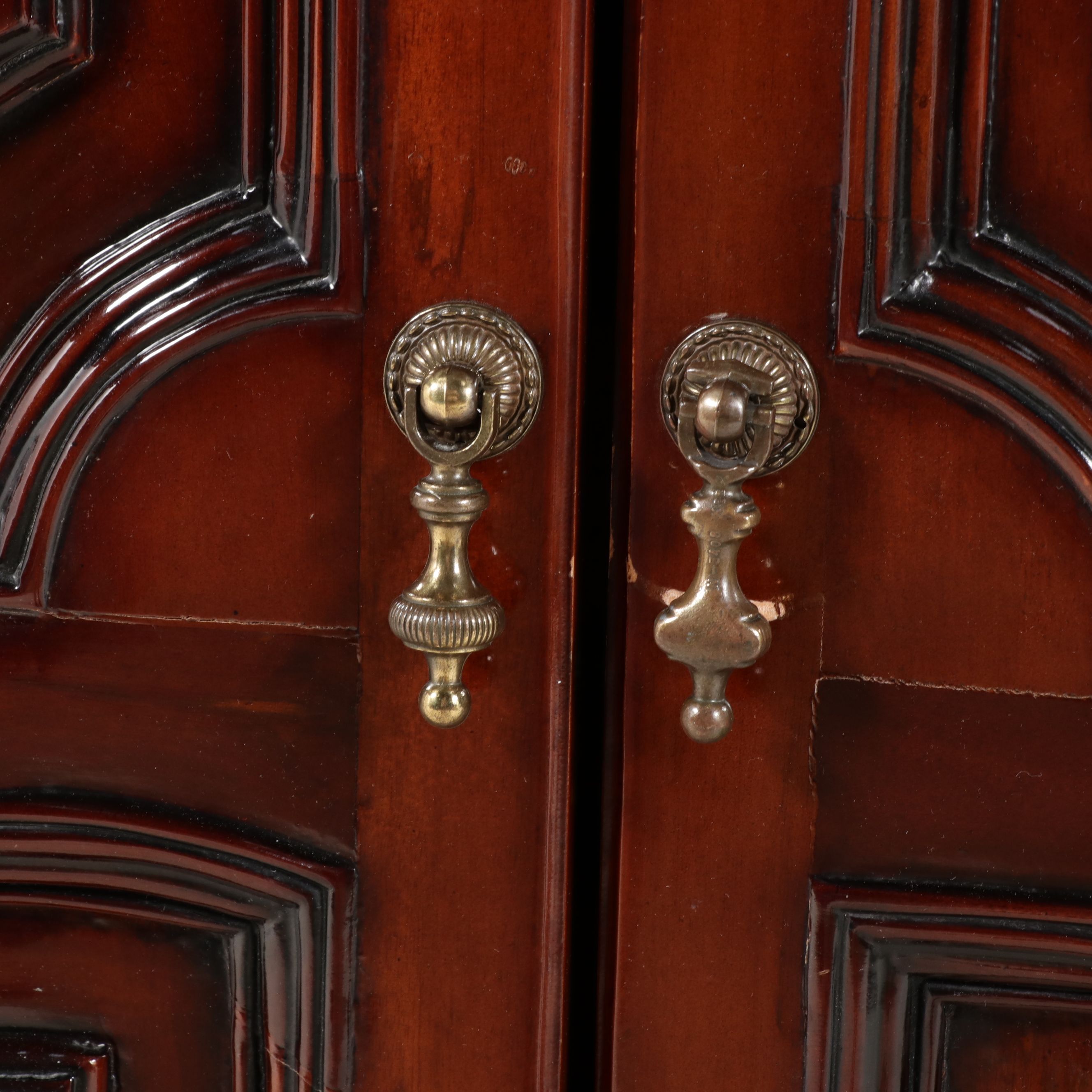 French Provincial Style Cherry Finish Armoire Lyonnaise, Late 20th Century