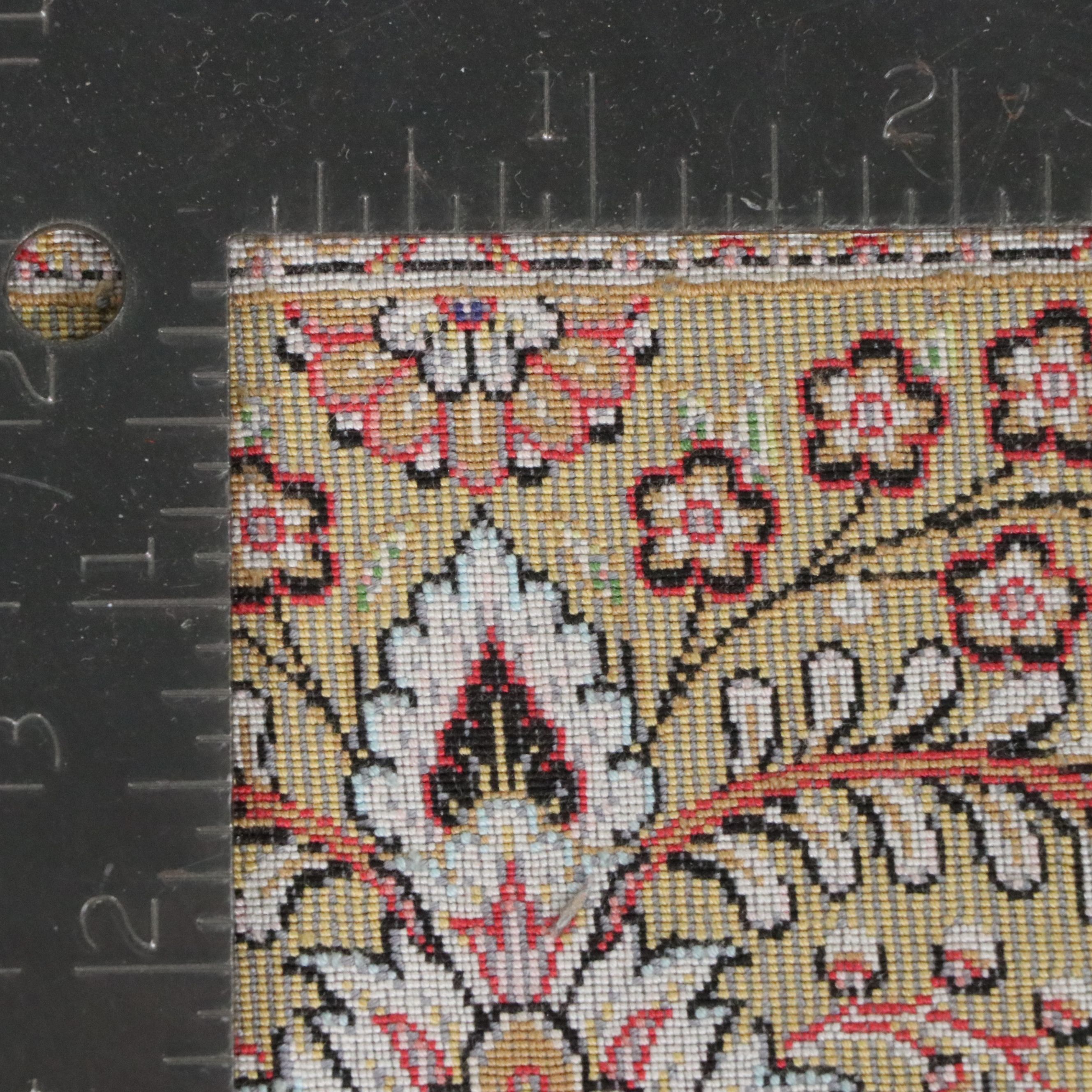 6'8 x 10'3 Machine Made Turkish Qom Style Area Rug