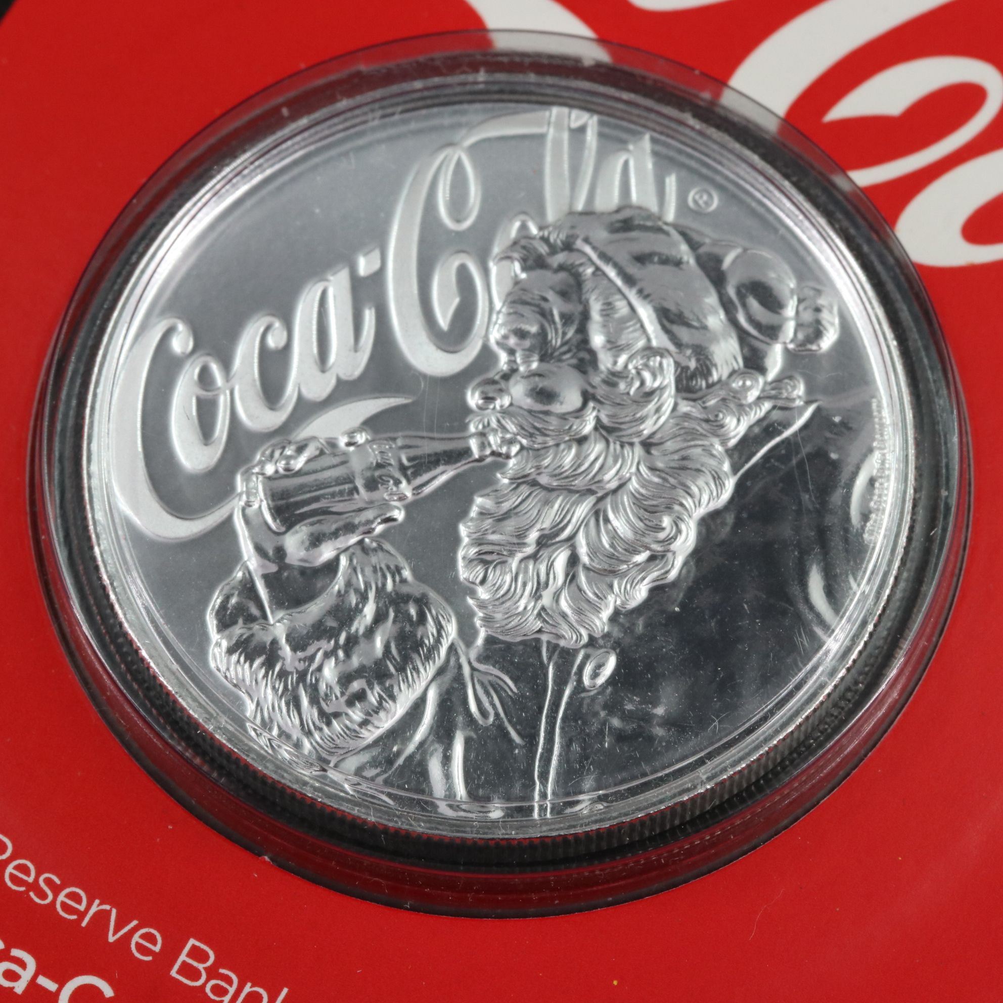 Two One-Troy Ounce 2019 Fiji $1 Fine Silver Coca Cola Holiday Coins