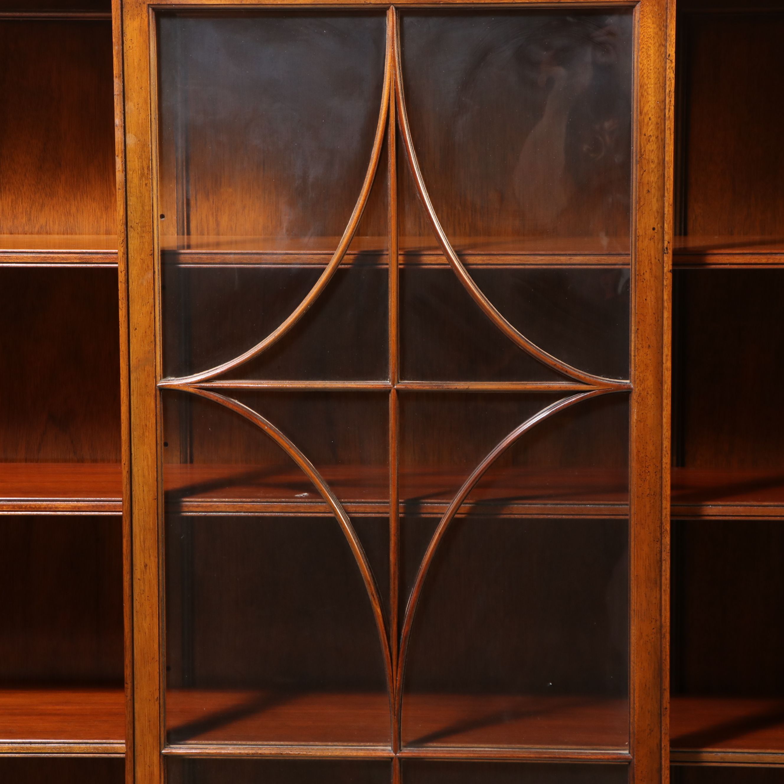 Baker George III Style Glass-Front Bookcase
