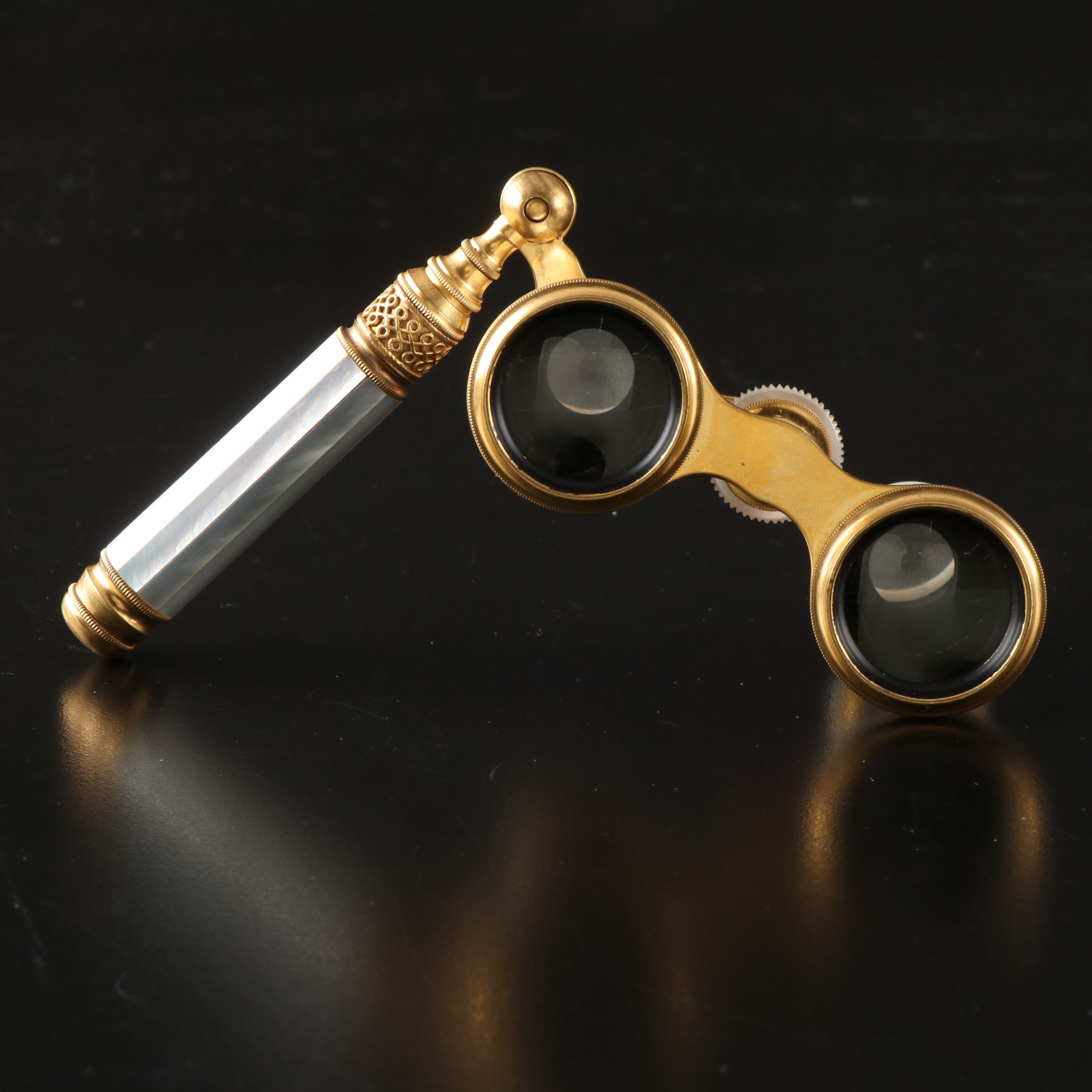 T. & E. Dickinson & Co. Brass and Mother-of-Pearl Opera Glasses