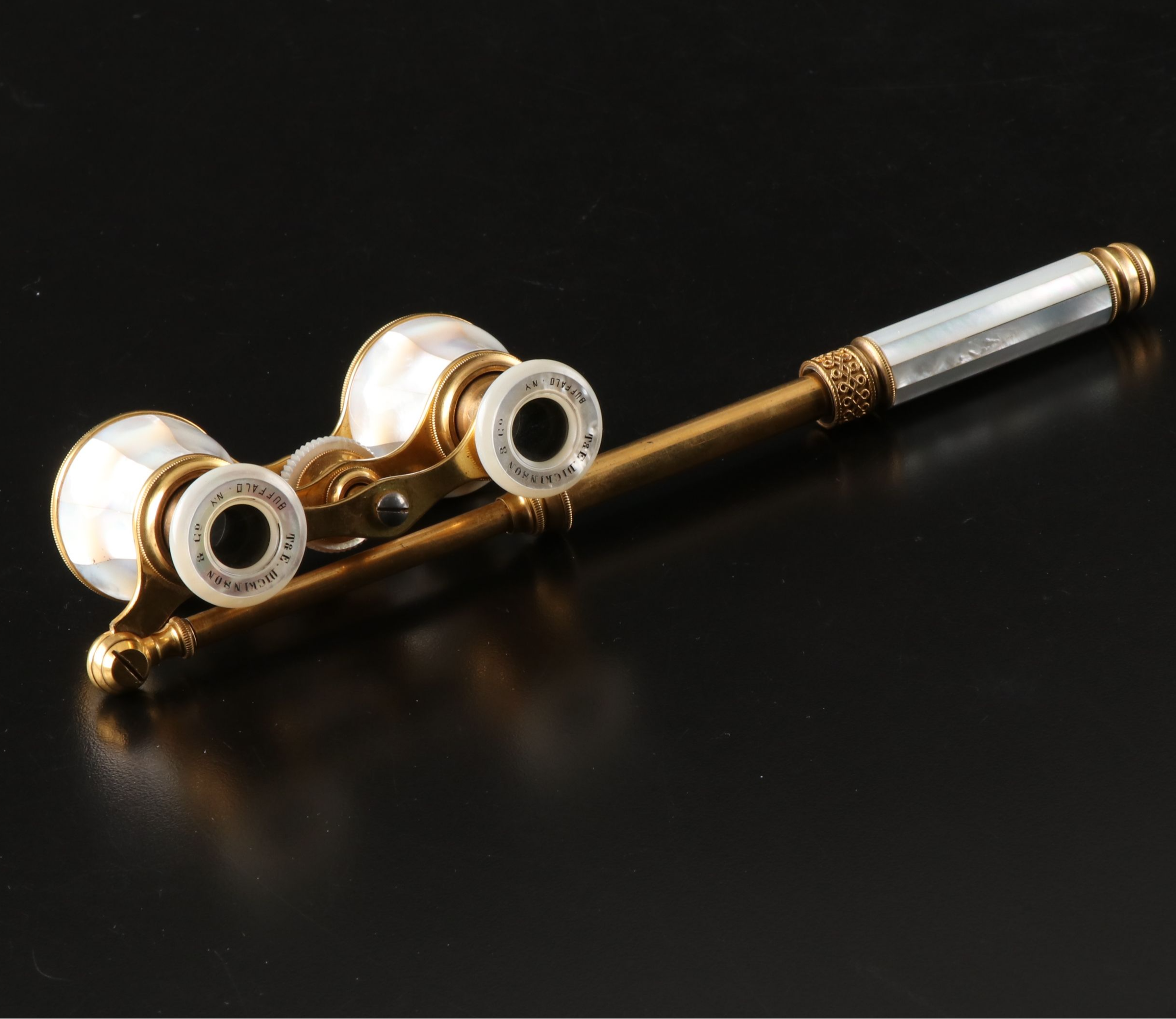 T. & E. Dickinson & Co. Brass and Mother-of-Pearl Opera Glasses