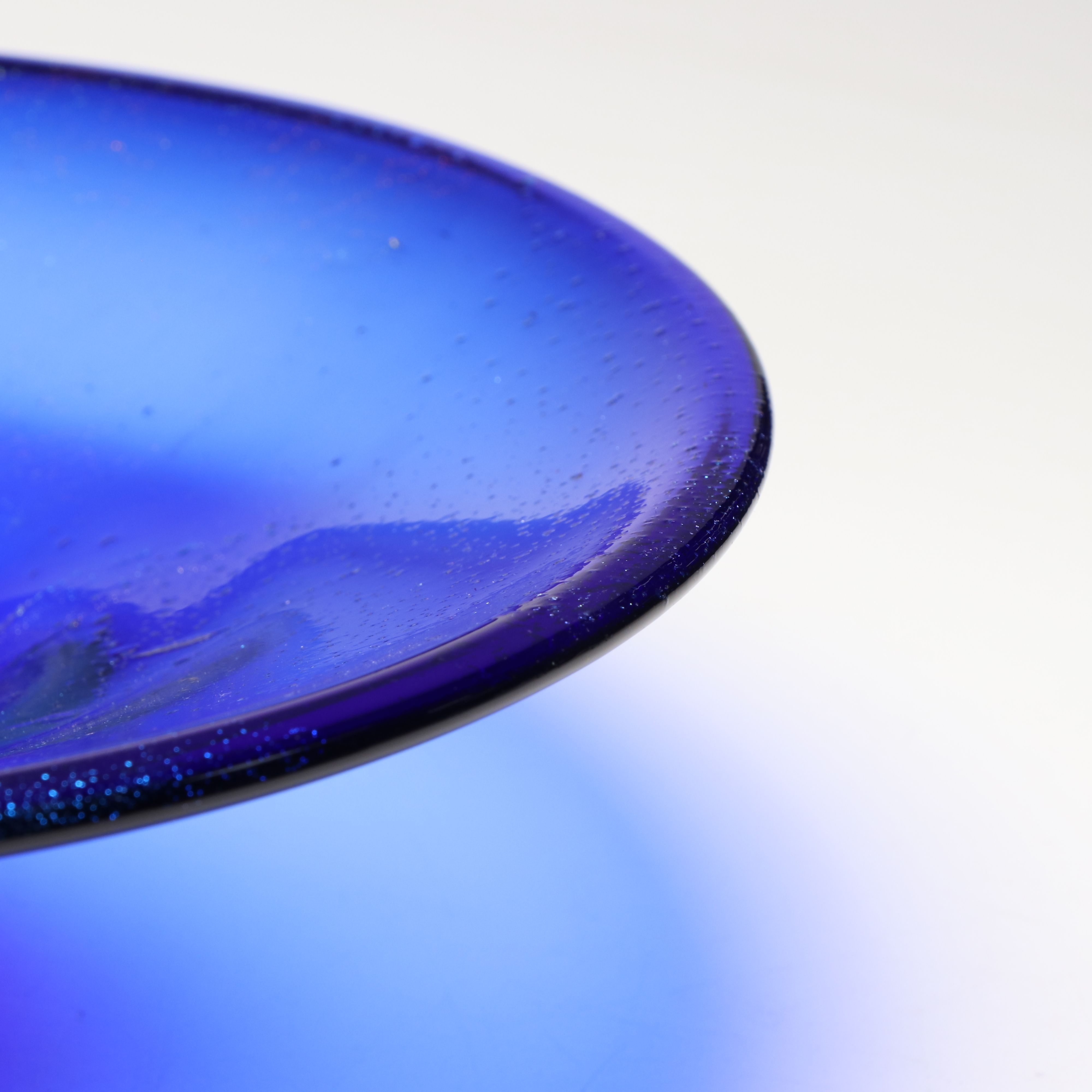Handblown Iridescent Asymmetrical Art Glass Bowl