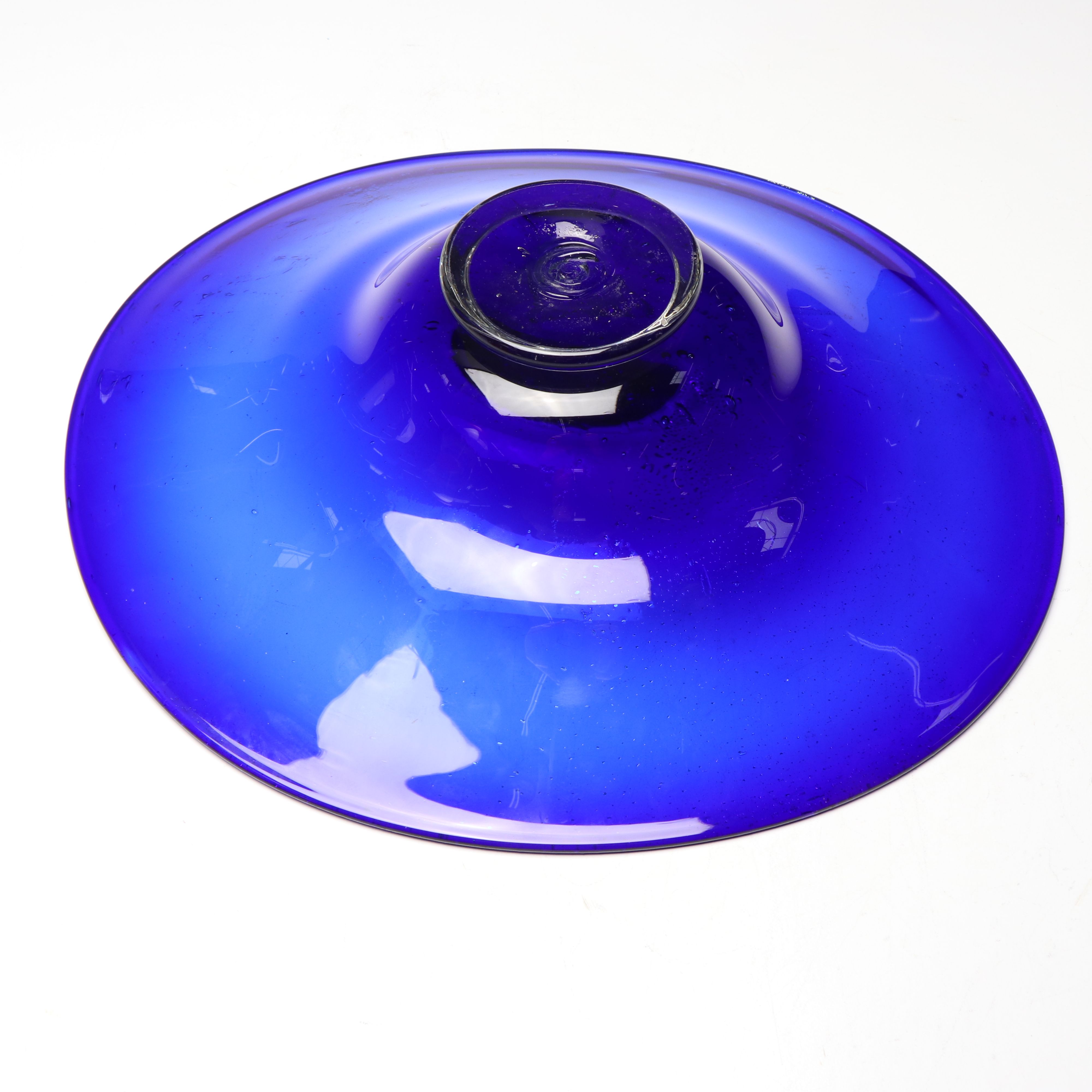 Handblown Iridescent Asymmetrical Art Glass Bowl