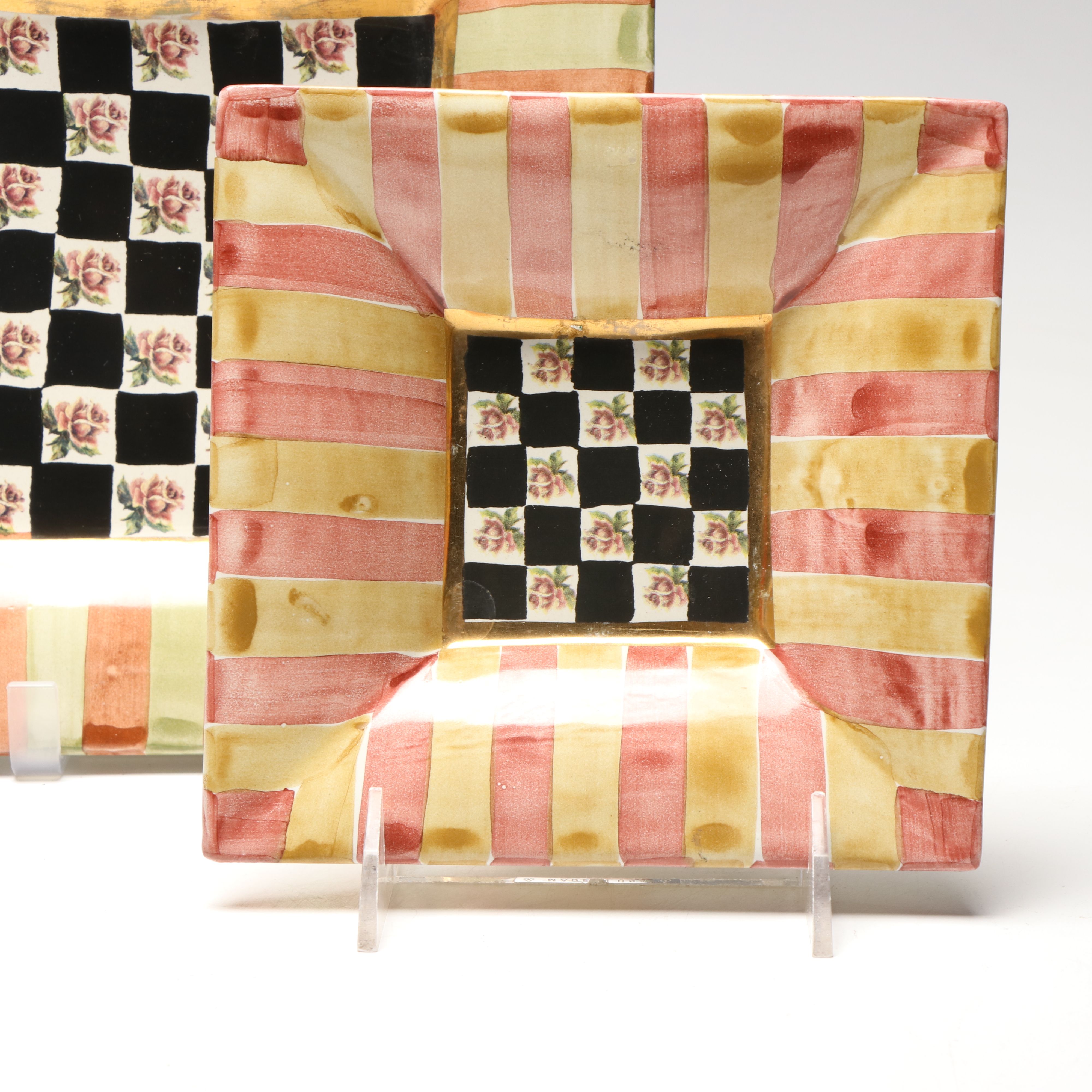 MacKenzie-Childs "Torquay" Square Ceramic Plates