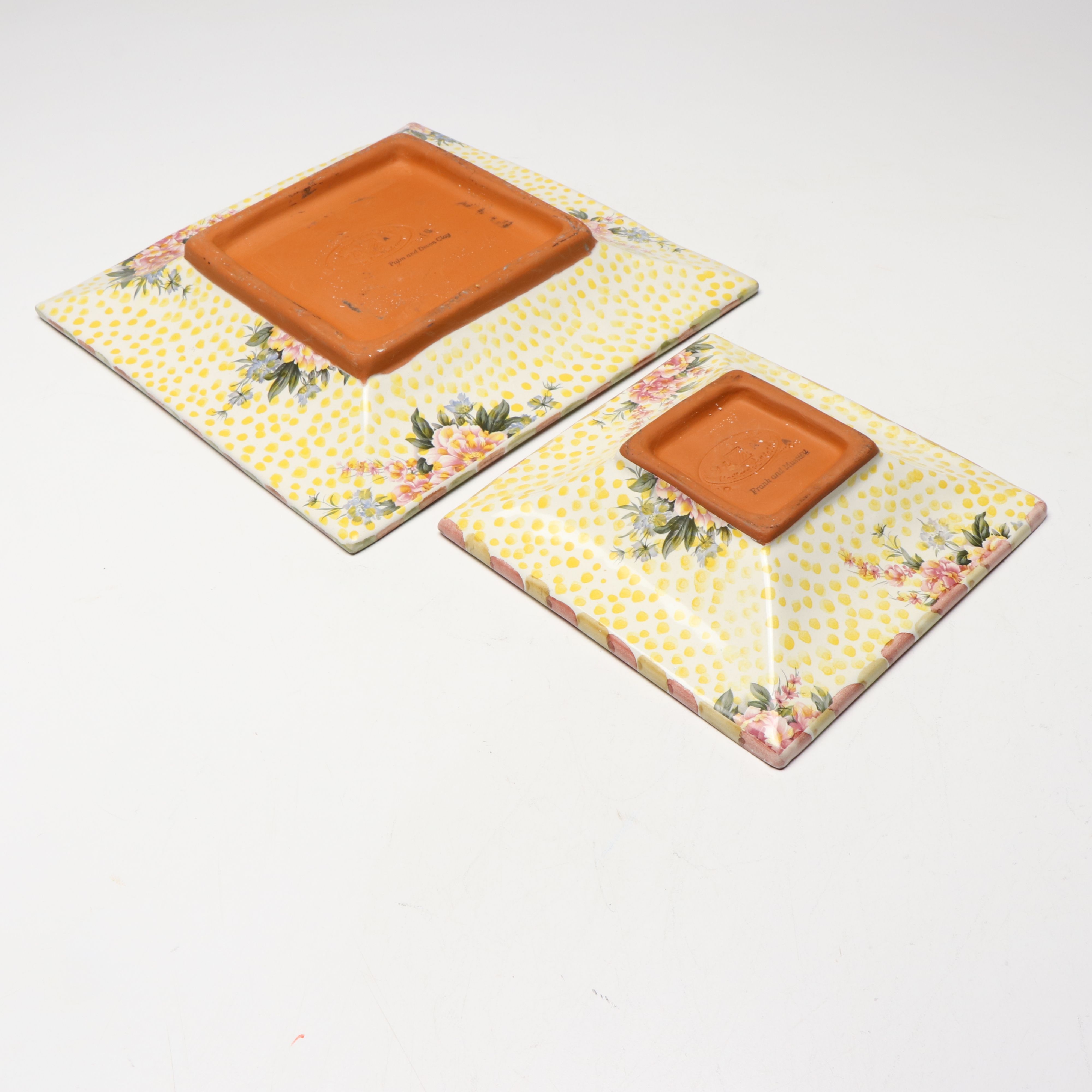 MacKenzie-Childs "Torquay" Square Ceramic Plates