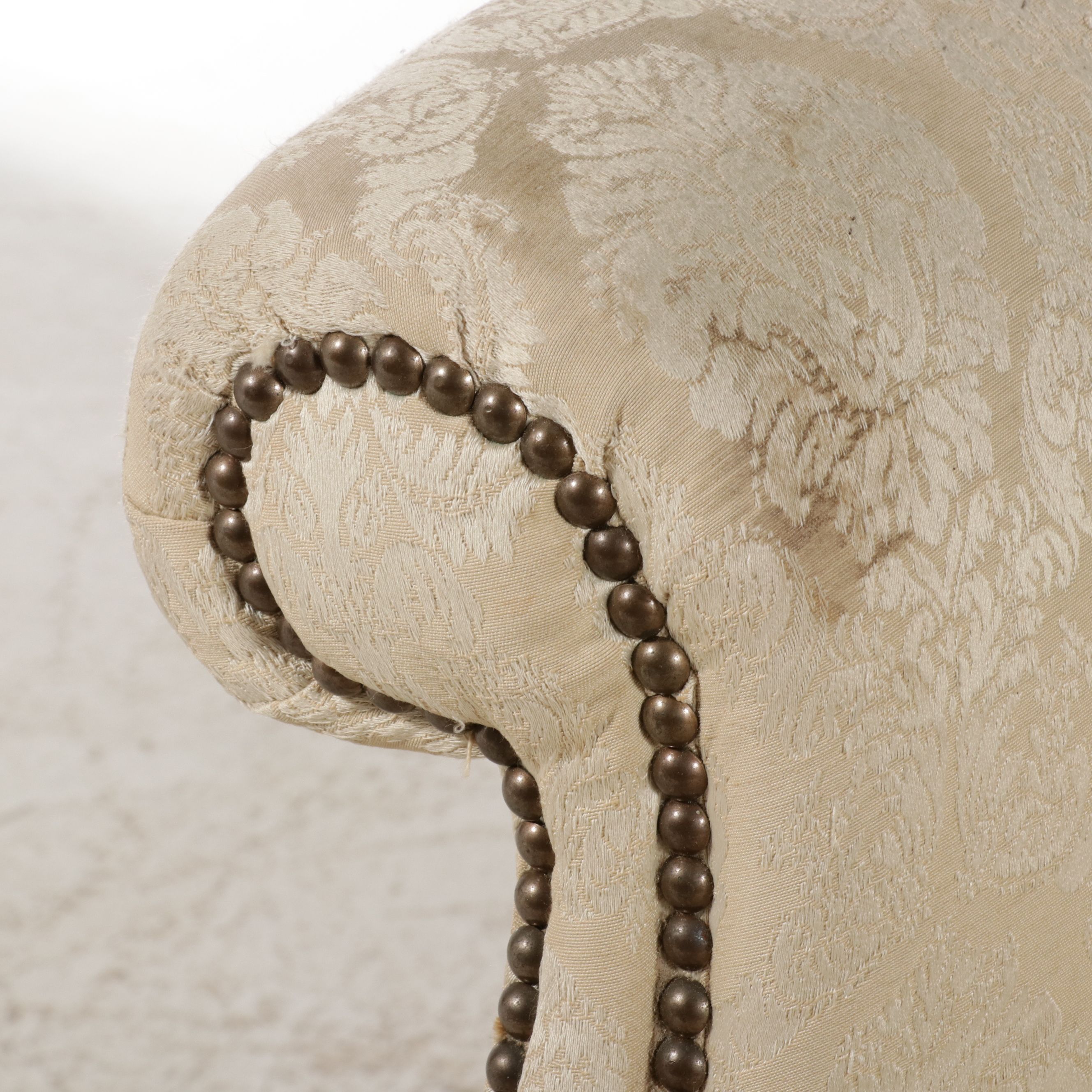 Centennial Chippendale Style Upholstered Armchair with Nailhead Trim