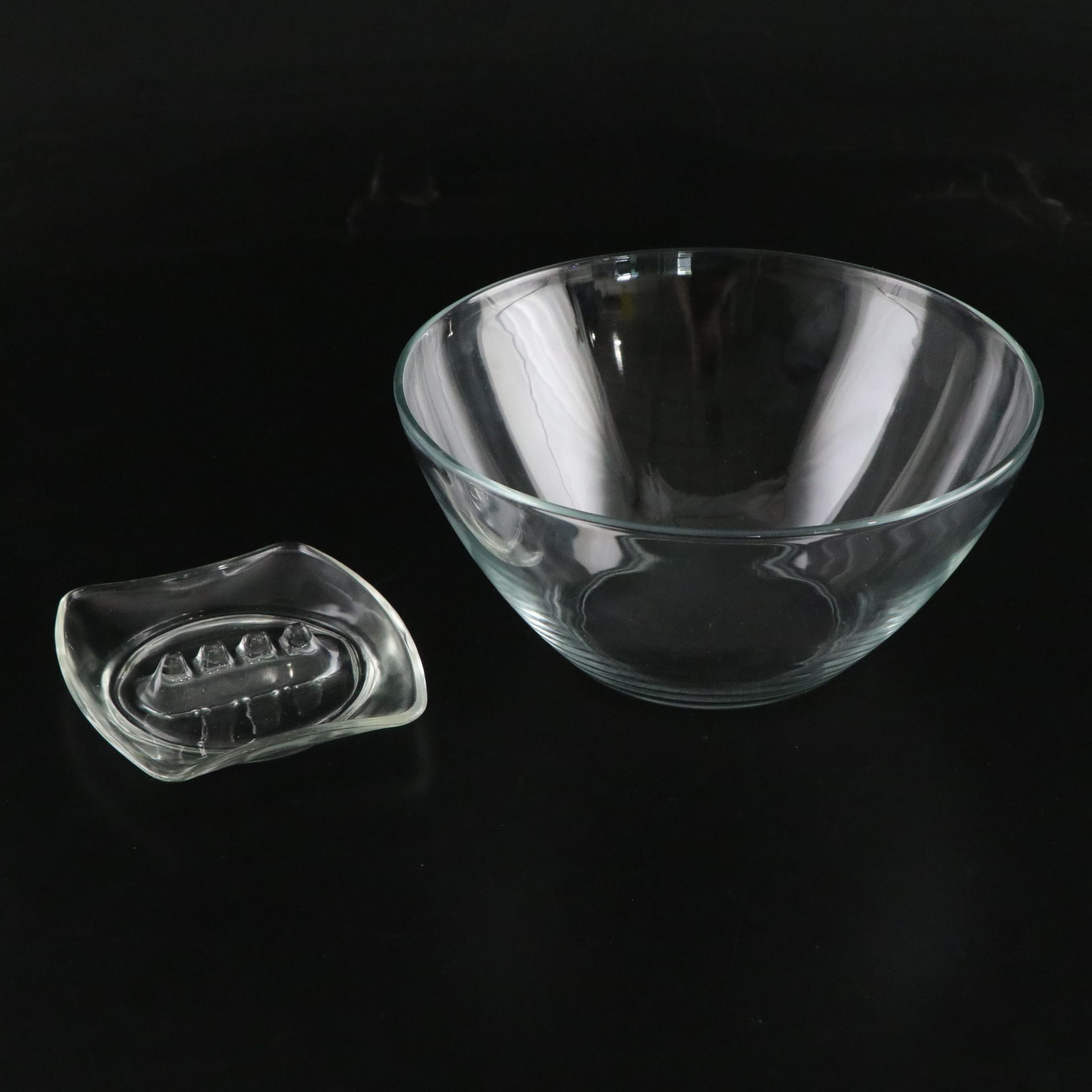 Svend Jensen "Fjord" Punch Bowl and Glasses with Other Glassware