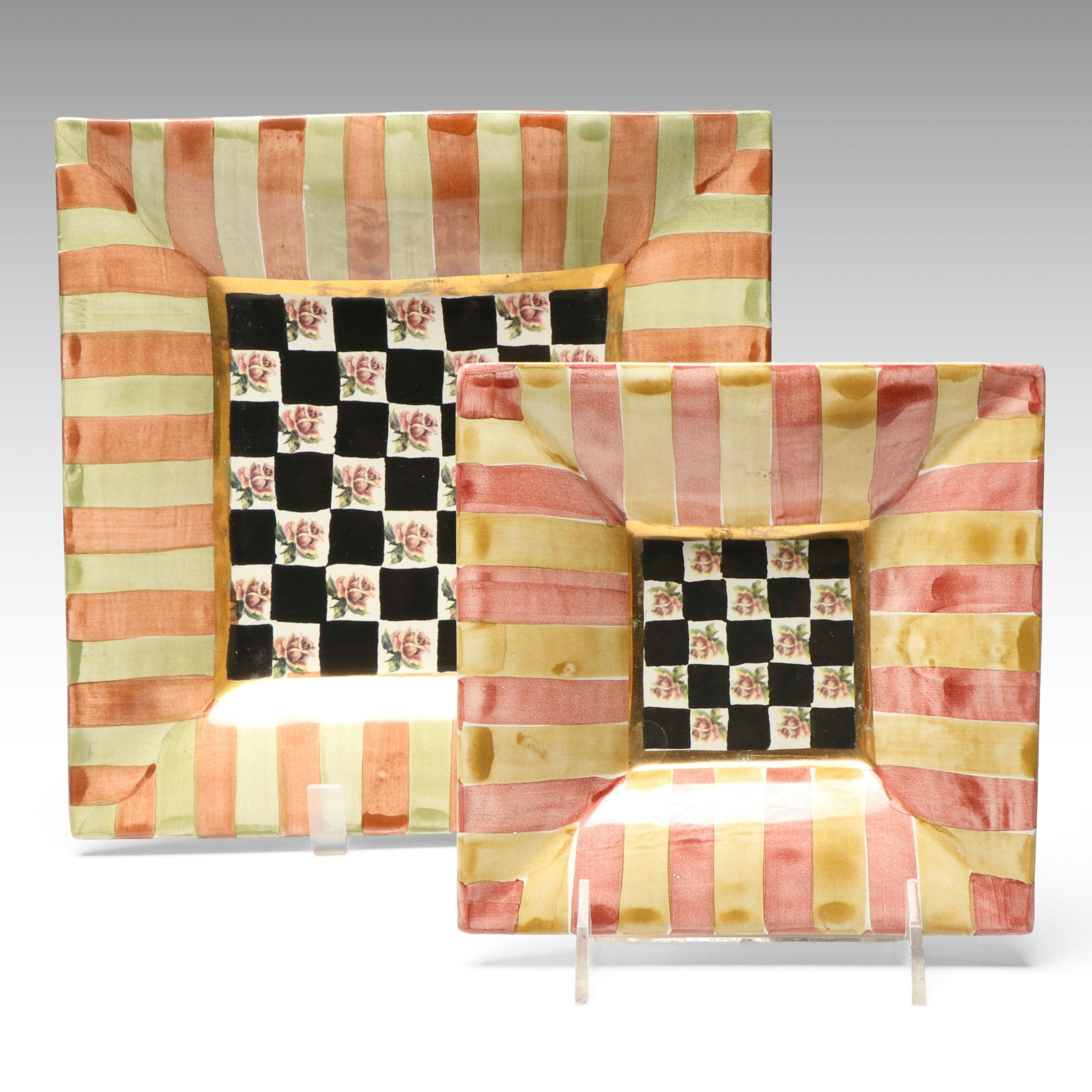 MacKenzie-Childs "Torquay" Square Ceramic Plates