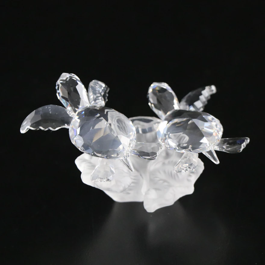 Swarovski Dolphine and Sea Turtle Crystal Figurines | EBTH