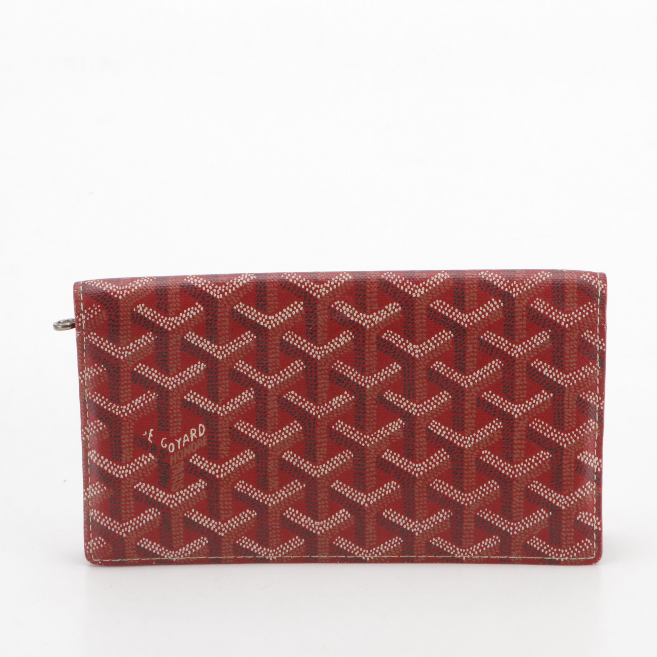 Goyard Richelieu Flap Wallet in Red Goyardine Canvas