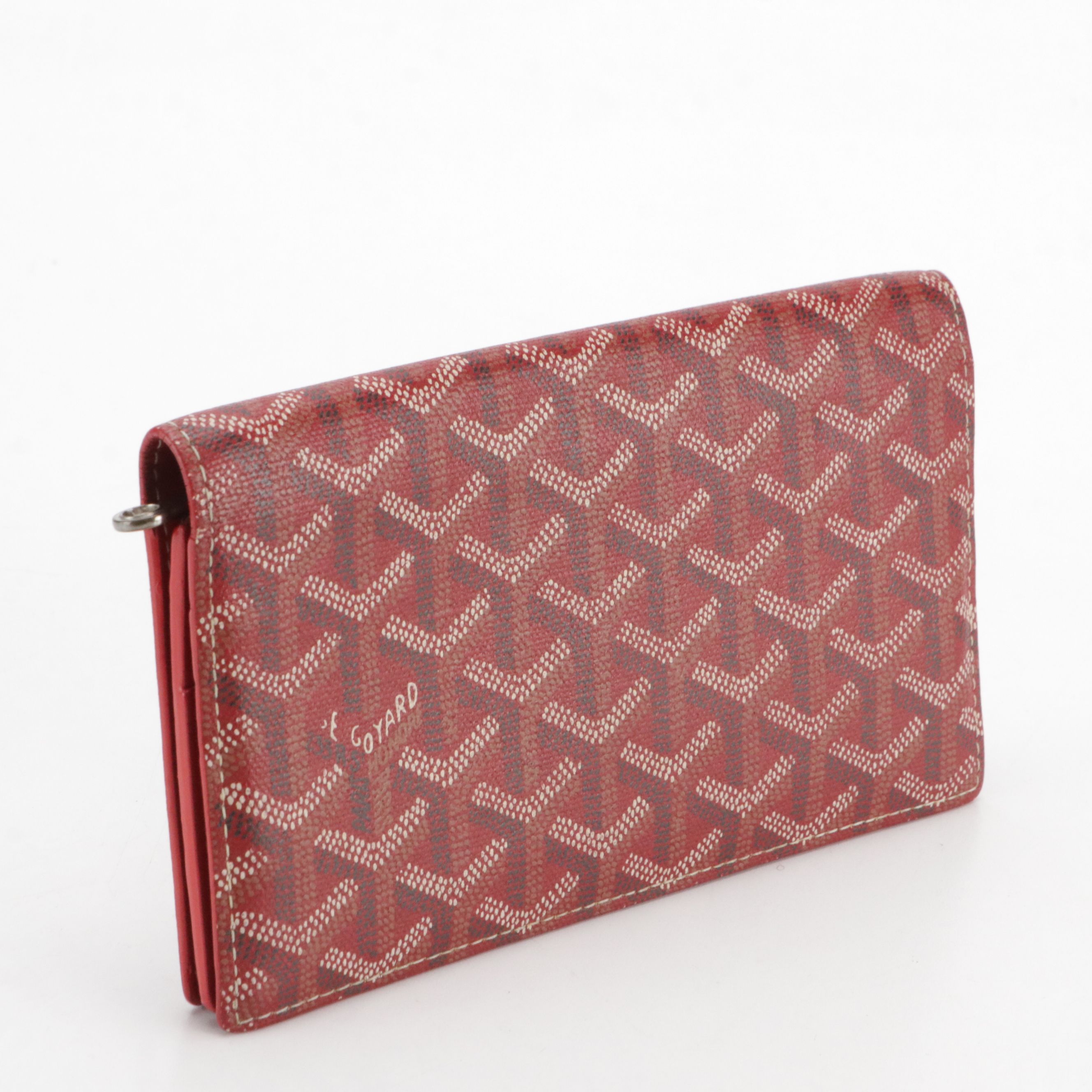 Goyard Richelieu Flap Wallet in Red Goyardine Canvas