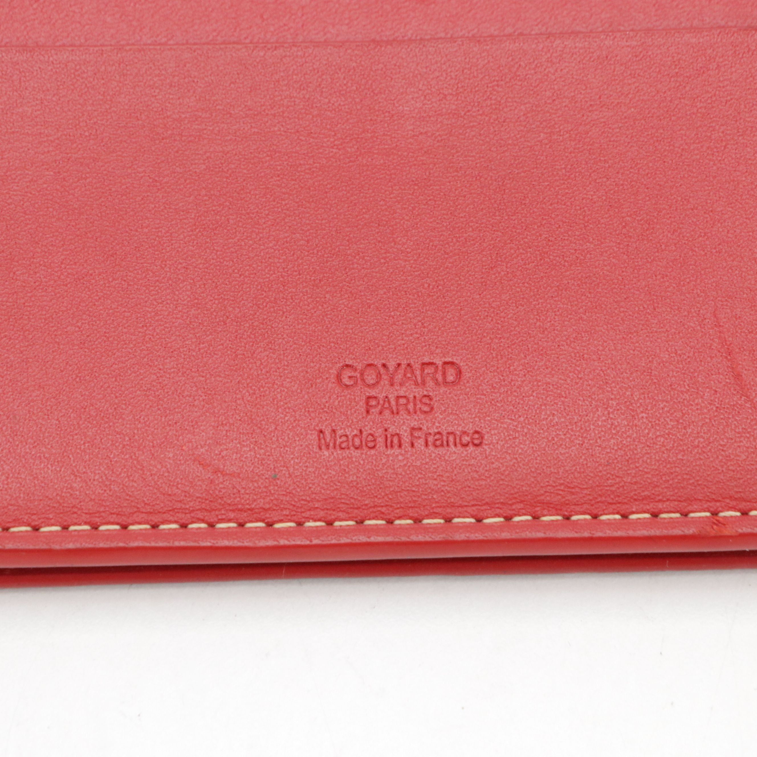 Goyard Richelieu Flap Wallet in Red Goyardine Canvas