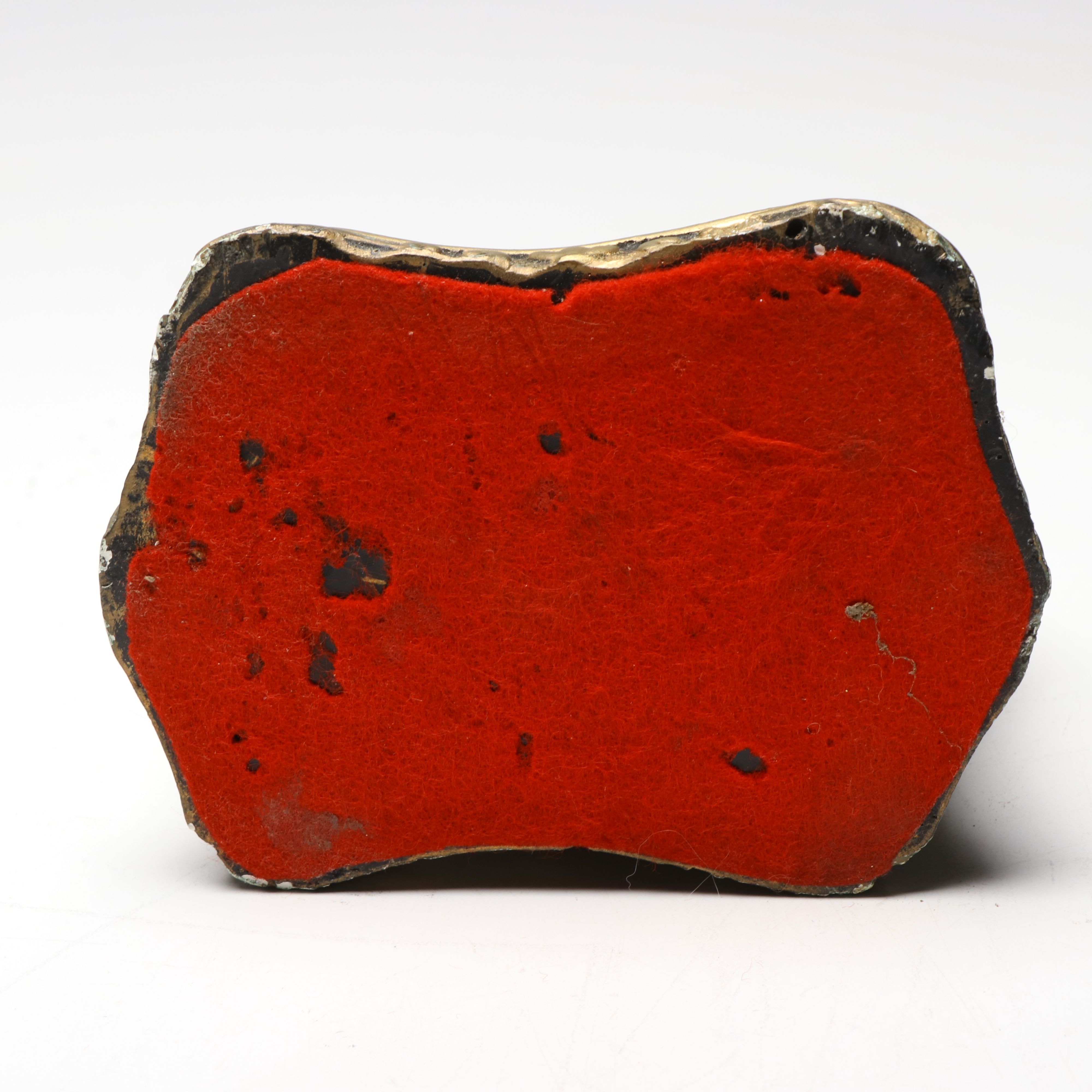 Painted Plaster Budhai Statue with Rhinestone Inlays, Mid-20th Century