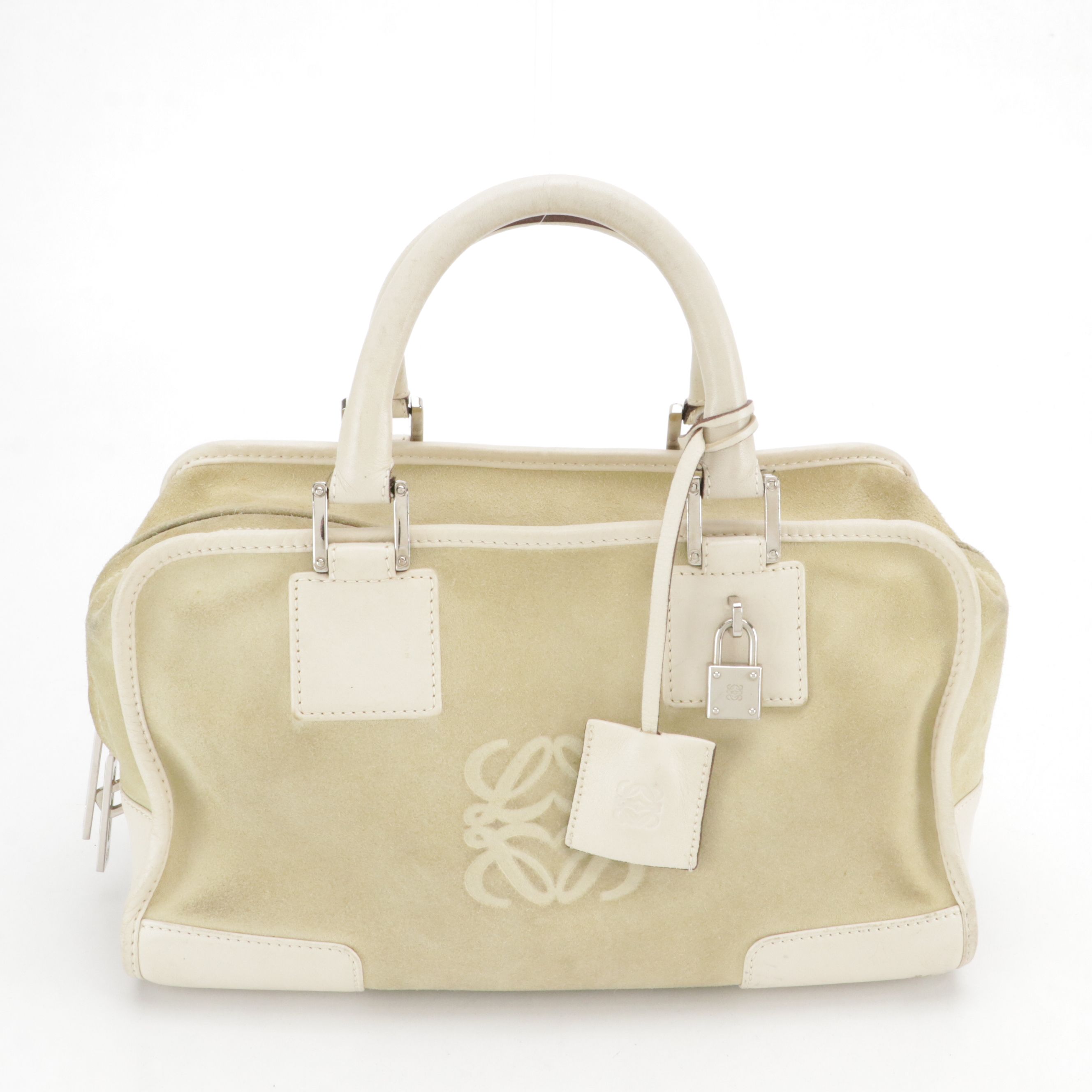 Loewe Anagram Suede and Leather Amazona 24 Tote Bag