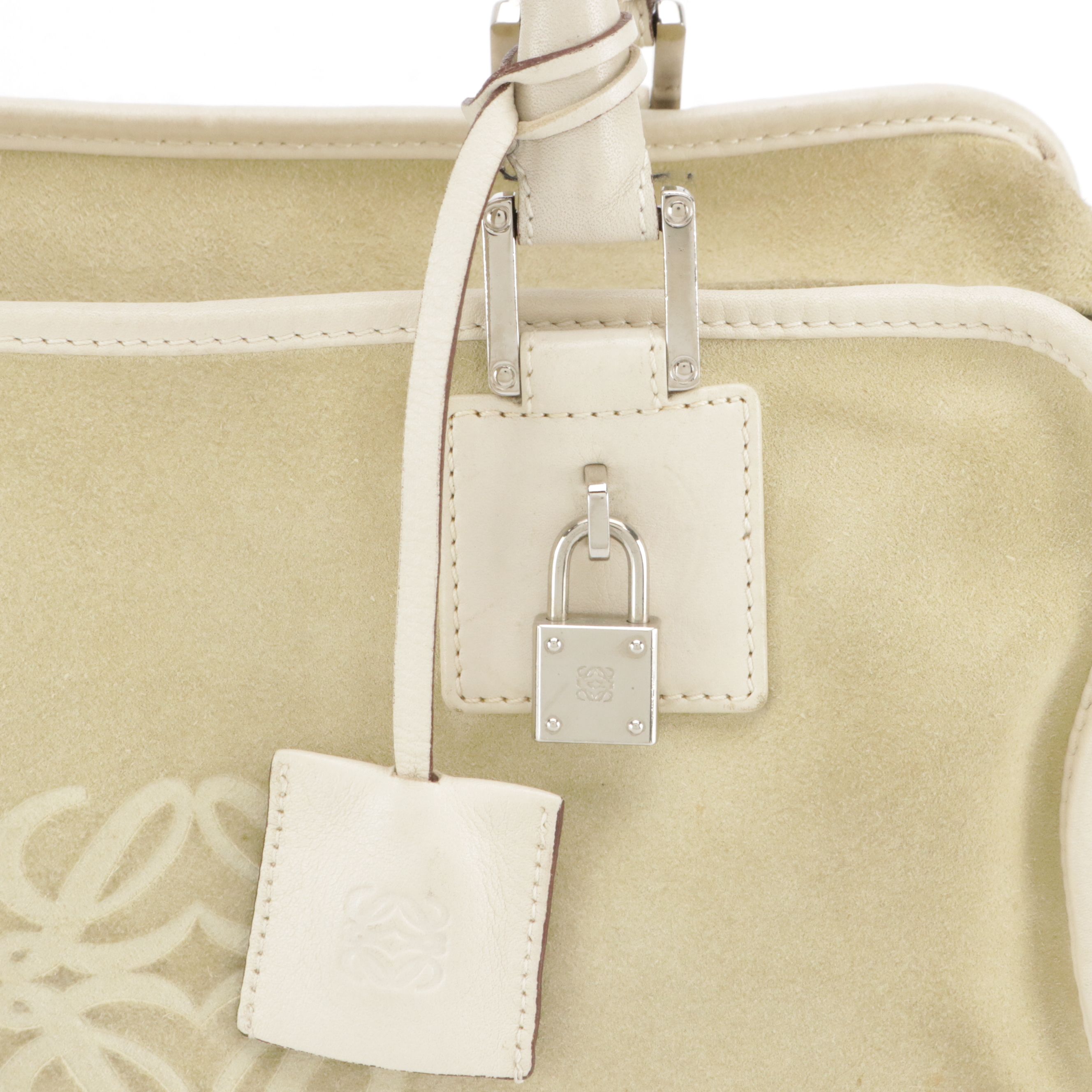 Loewe Anagram Suede and Leather Amazona 24 Tote Bag