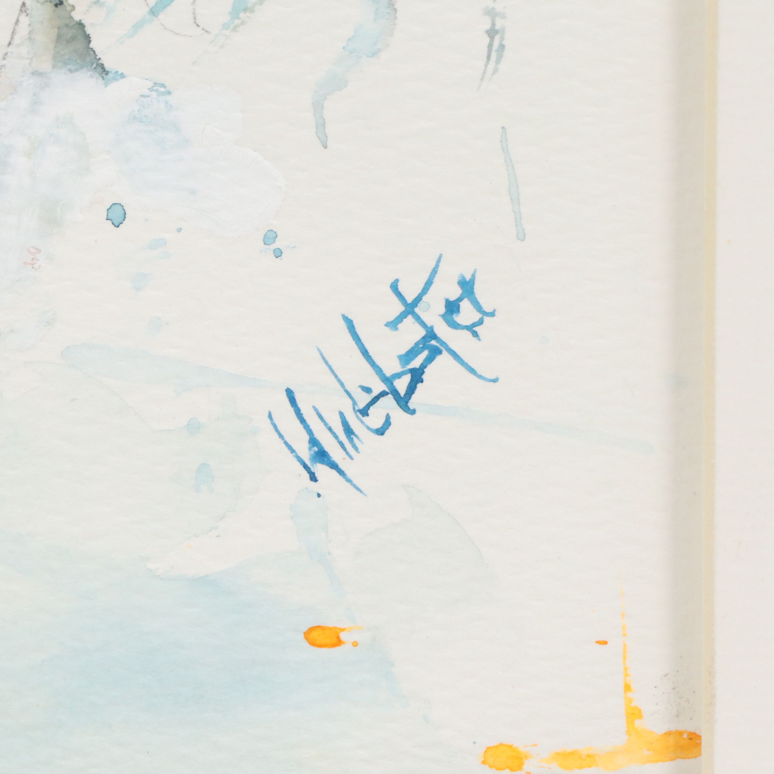 Watercolor and Graphite Painting of Rooster, 21 Century