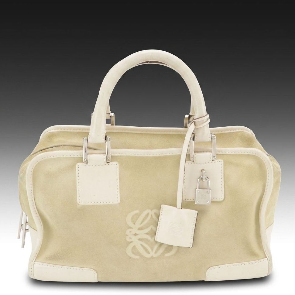 Loewe Anagram Suede and Leather Amazona 24 Tote Bag