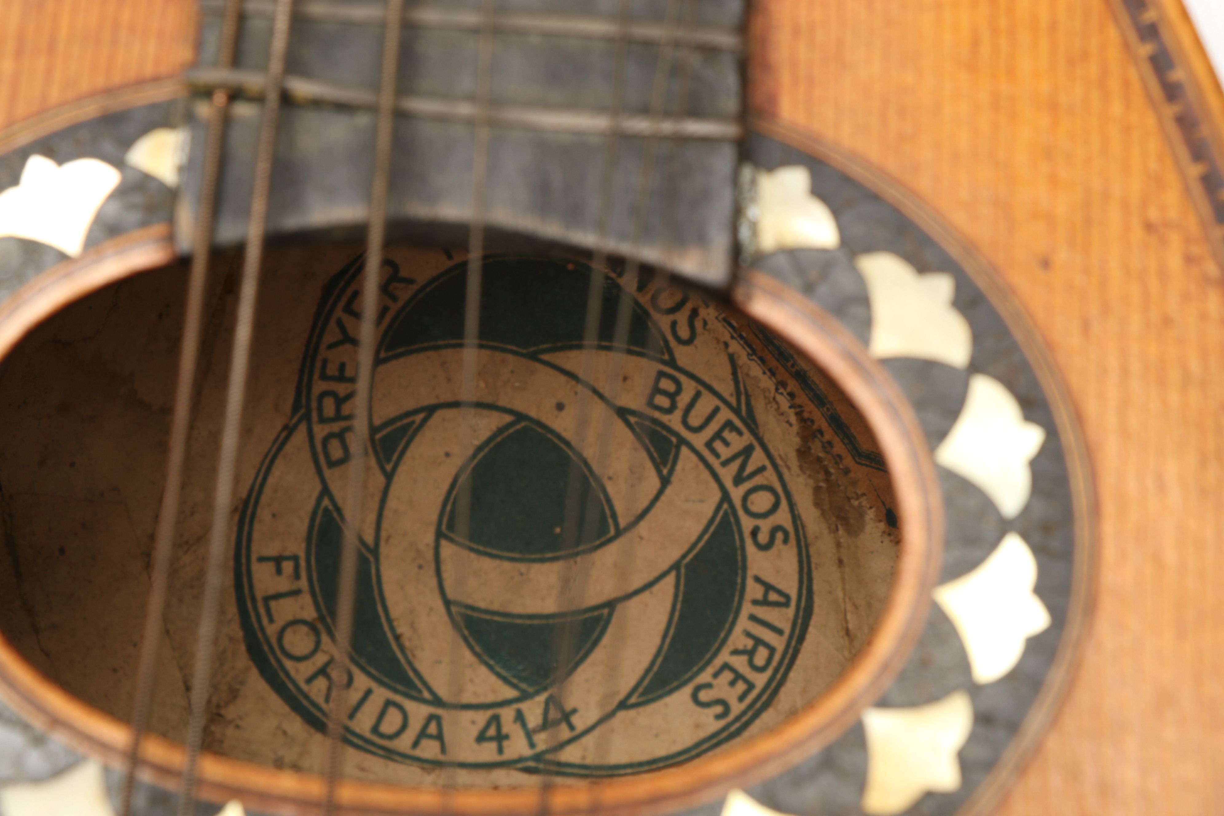 Breyer Hermanos Wood Mandolin with Mother-Of-Pearl Inlays