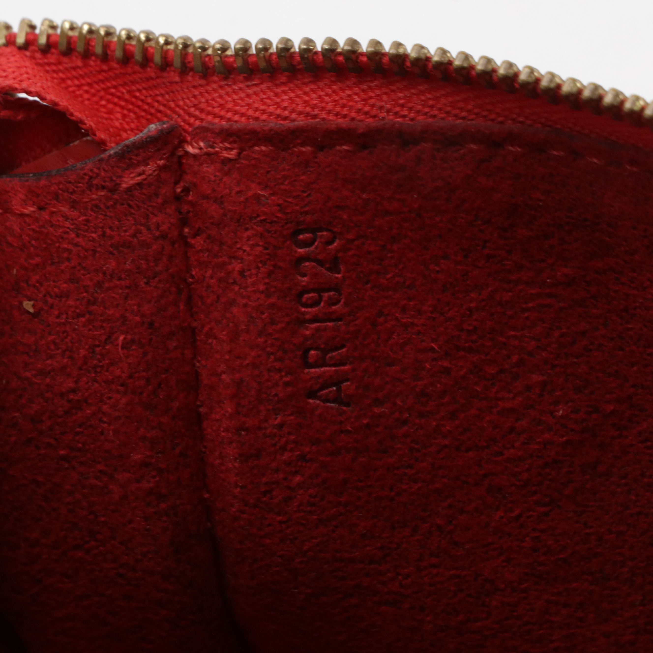 Louis Vuitton Pochette Accessories Bag in Red Epi and Smooth Leather