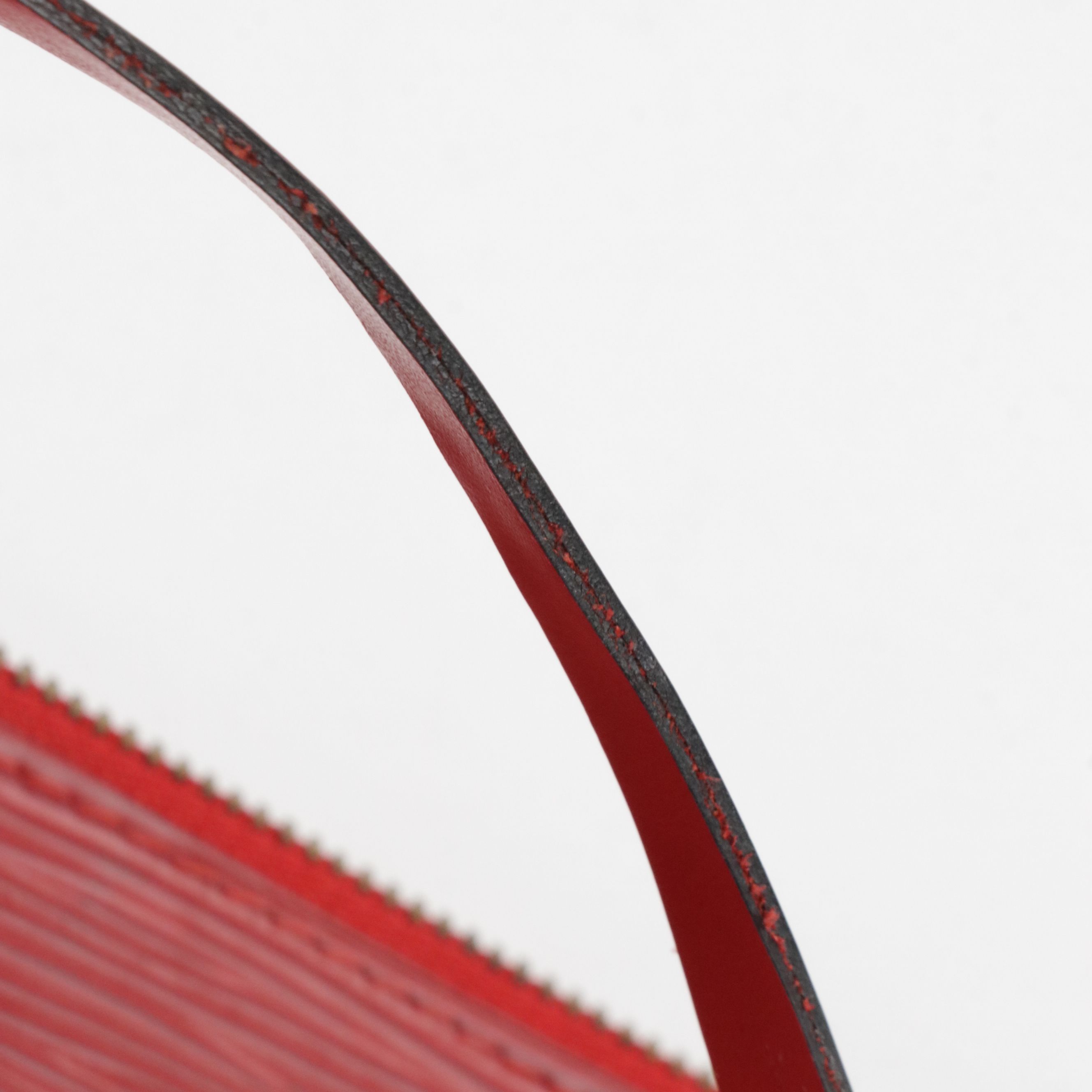 Louis Vuitton Pochette Accessories Bag in Red Epi and Smooth Leather