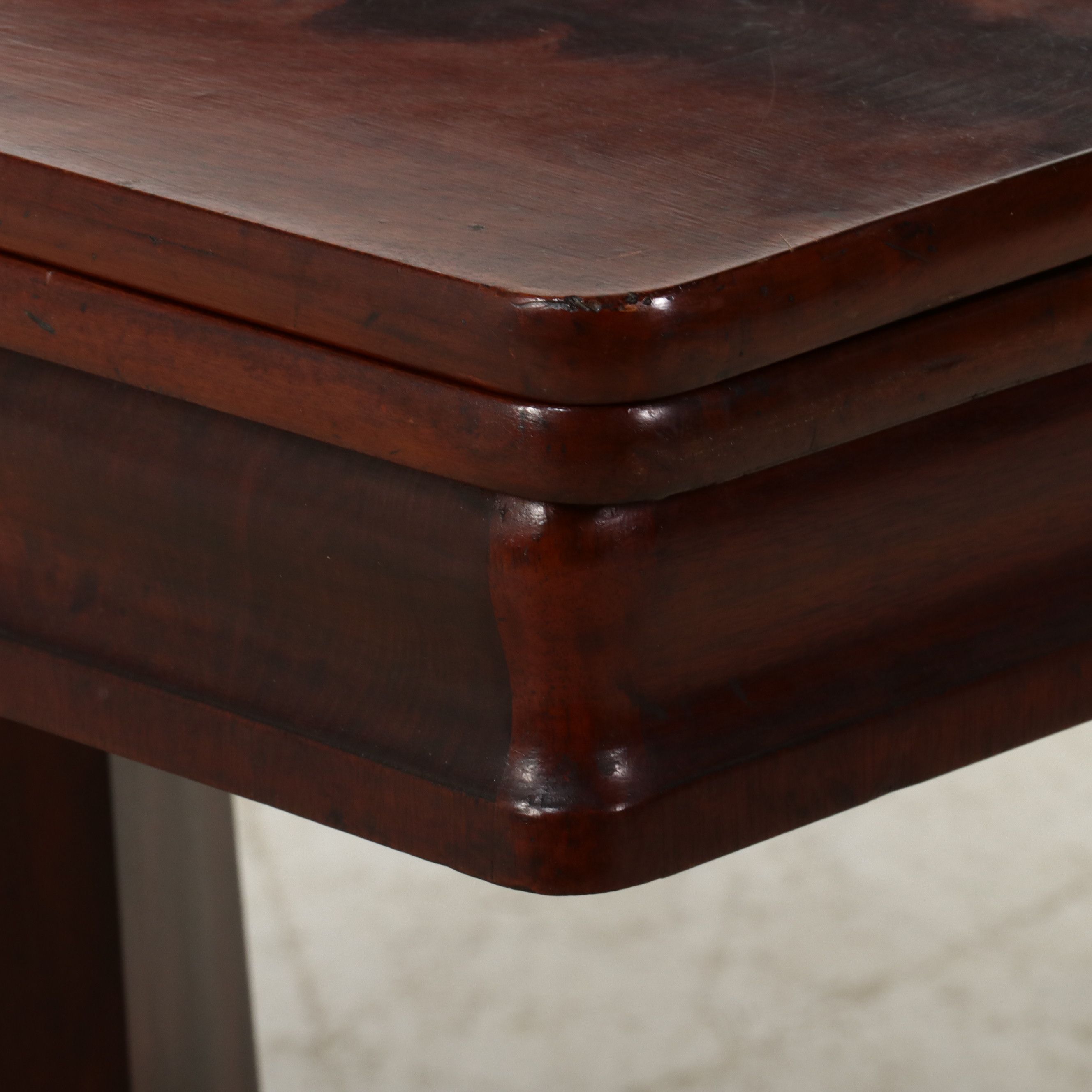 Empire Style Mahogany Veneer Flip-Top Games Table, Mid-19th Century