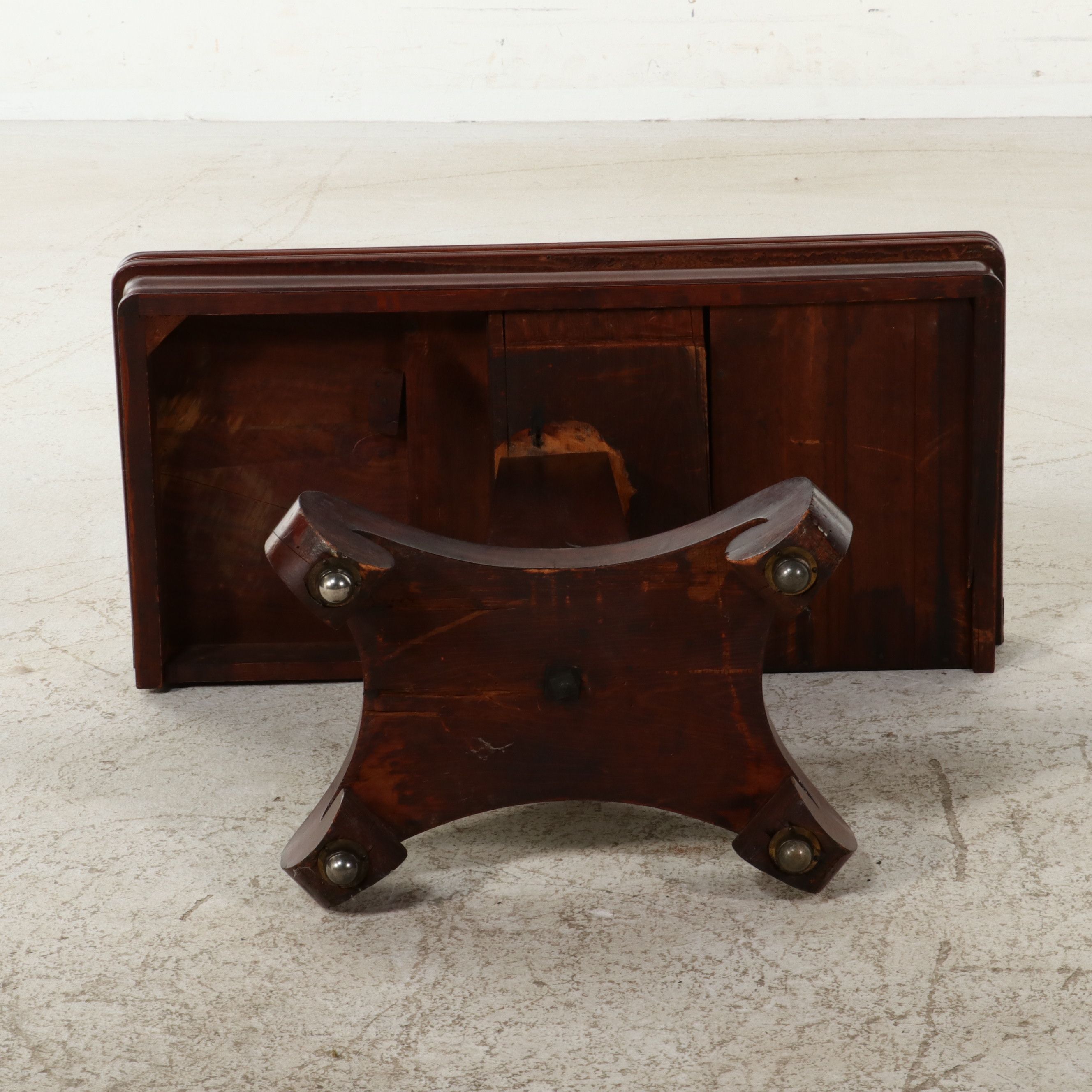 Empire Style Mahogany Veneer Flip-Top Games Table, Mid-19th Century