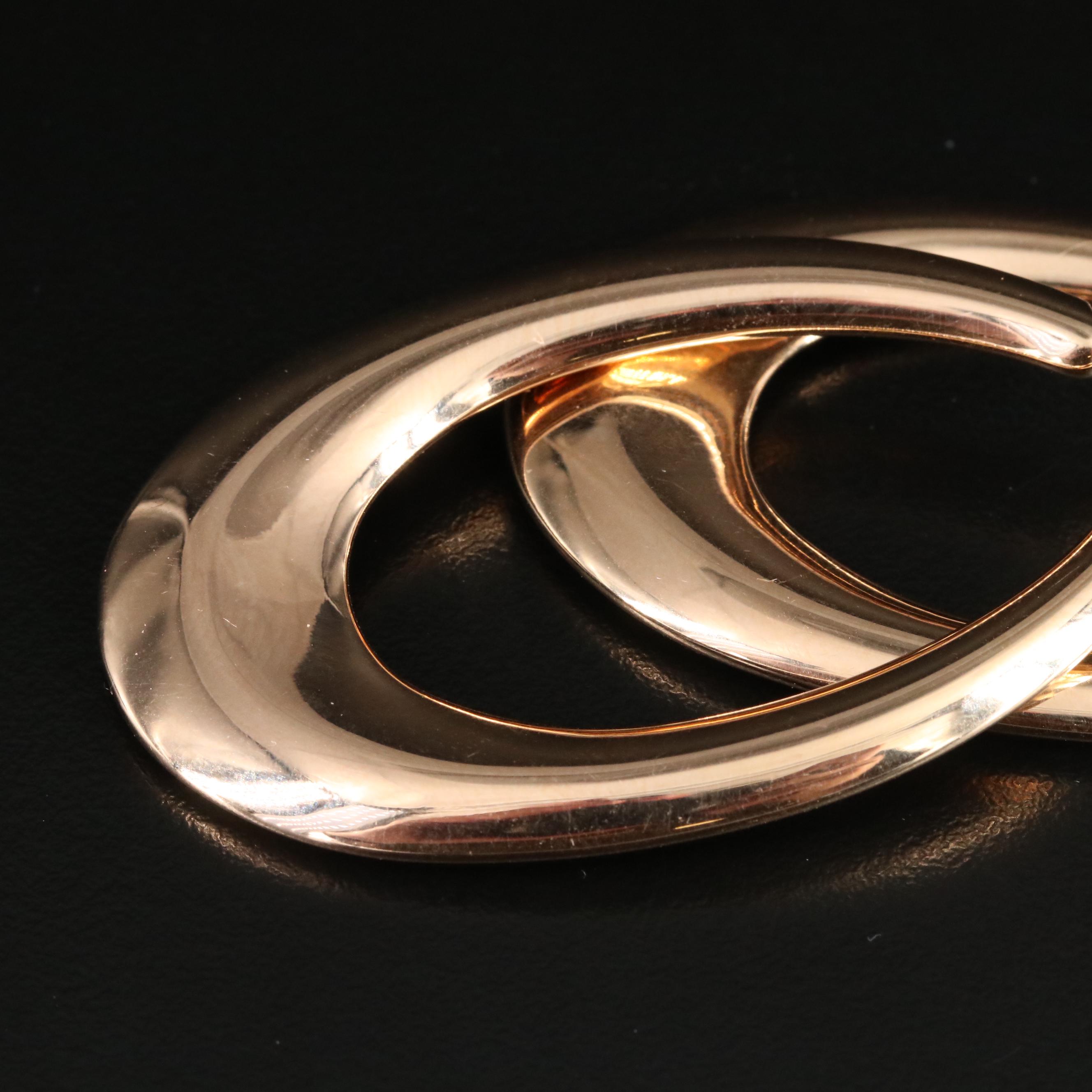 14K Electroformed Oval Hoop Earrings