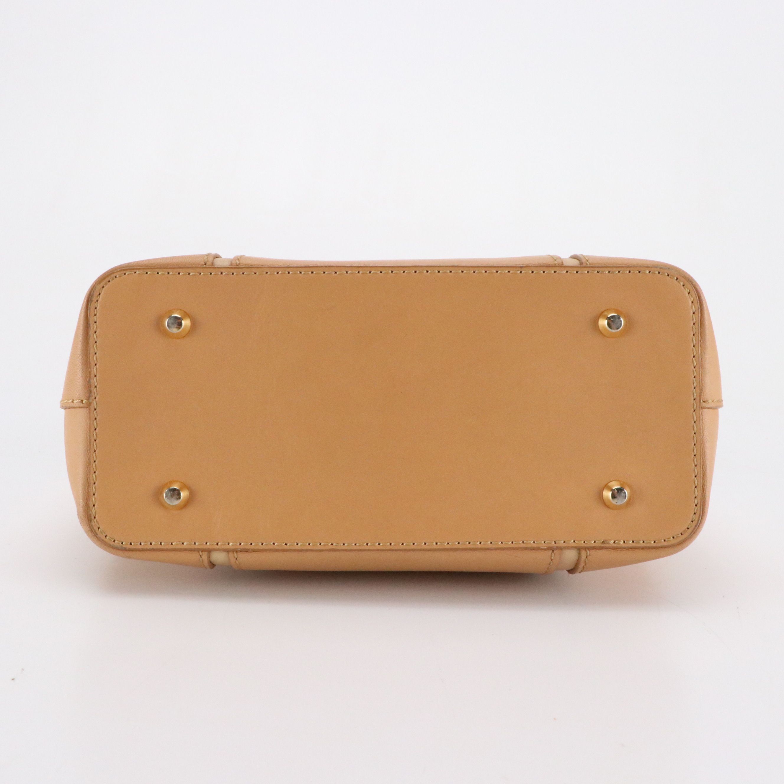 Burberry Mini Zip Tote Bag in Beige Calfskin Leather