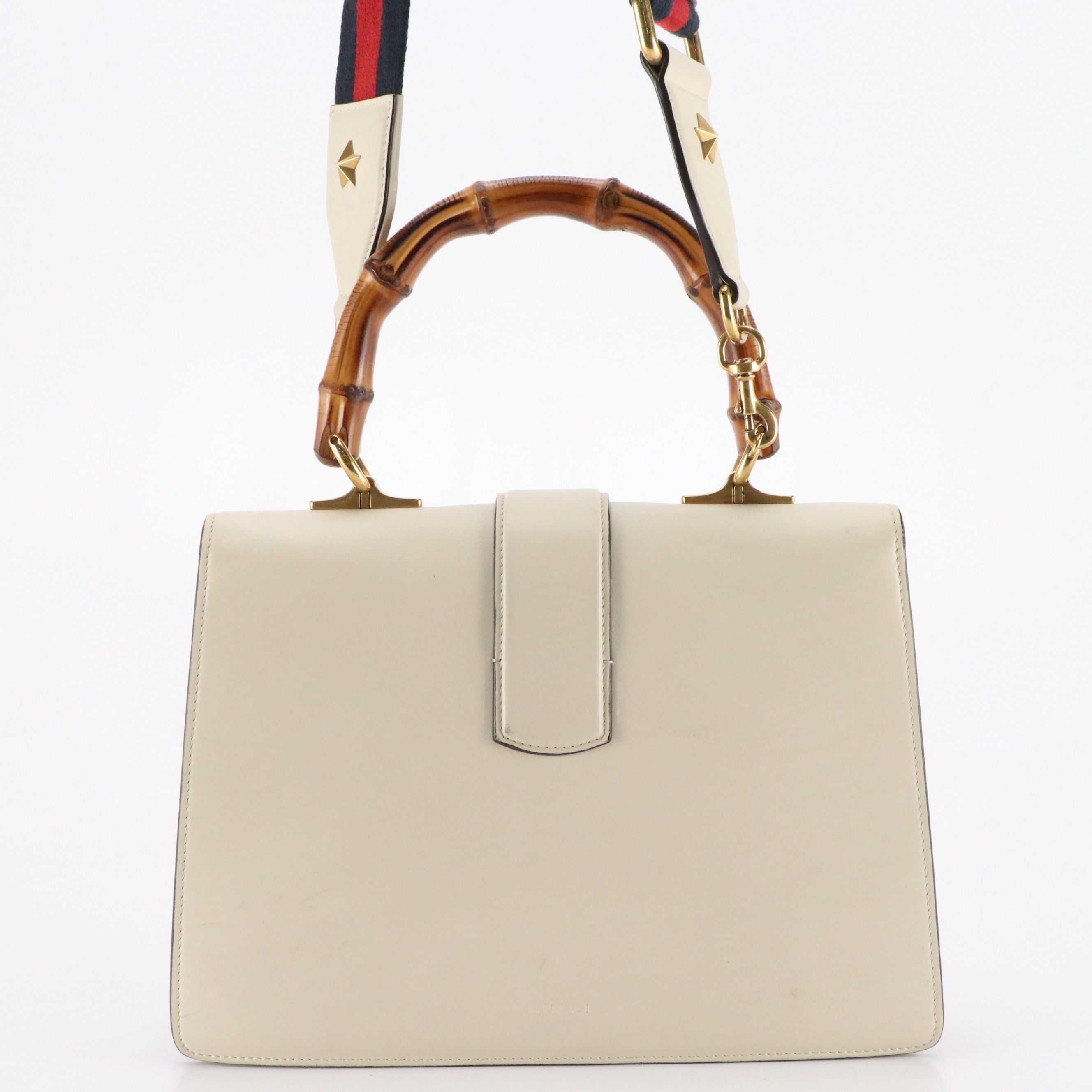 Gucci Dionysus Bamboo Two-Way Bag in Red, White & Blue Striped Calfskin Leather